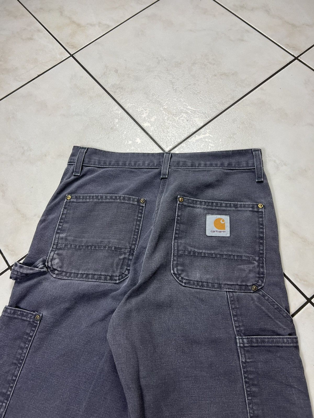 Carhartt Vintage 90s Carhatt double knee washed y2k sun faded pants Size US 29 - 15 Thumbnail
