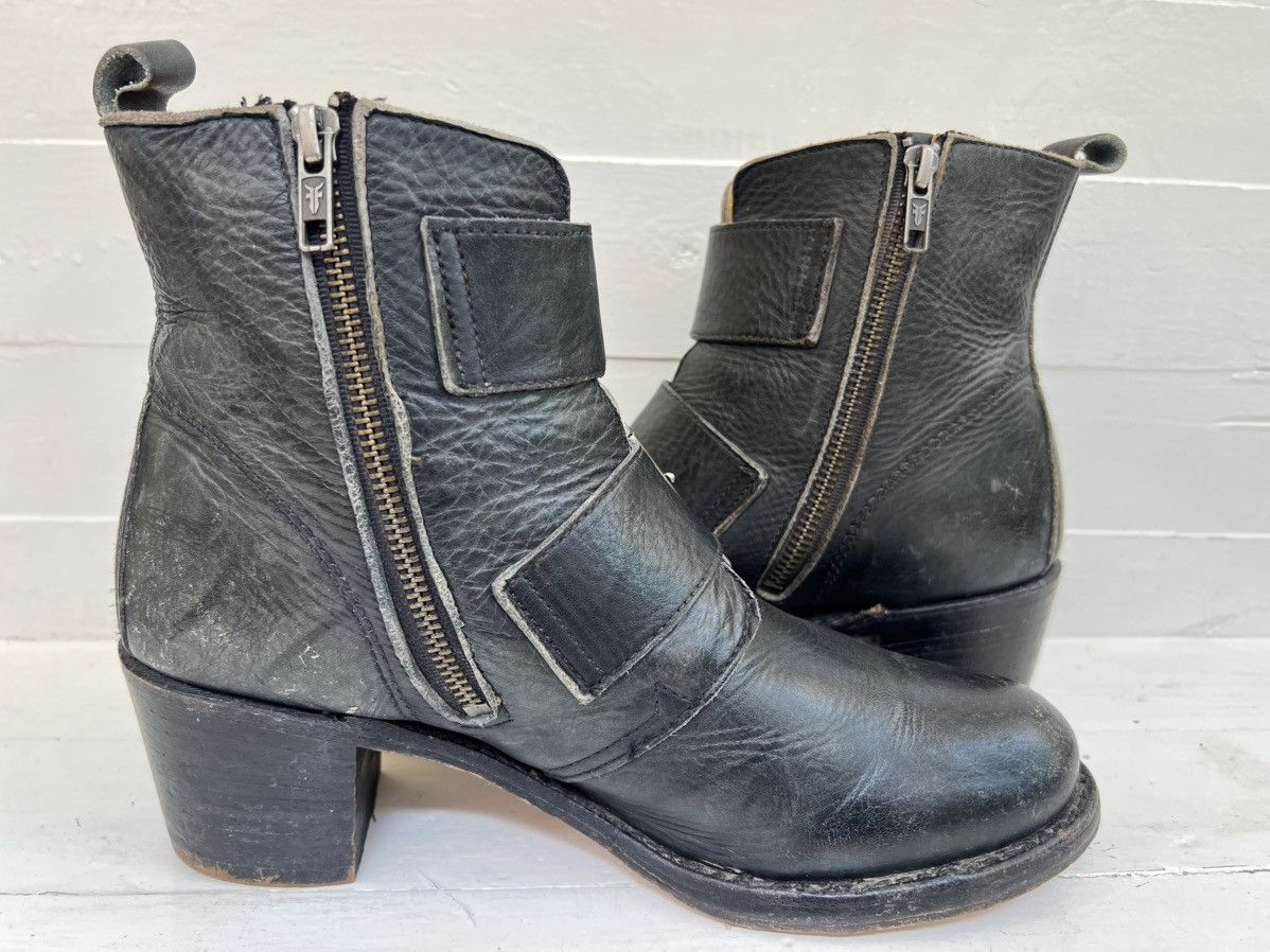 Frye Frye Sabrina Double Buckle Fatigue Leather Made In USA Boots Size US 9.5 / IT 39.5 - 9 Thumbnail