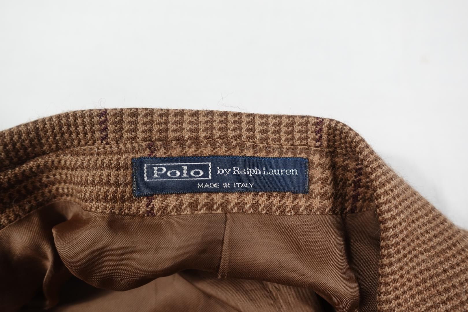 Polo Ralph Lauren Polo Ralph Lauren Blazer Jacket Herringbone Brown Wool 42L Size 42L - 4 Thumbnail