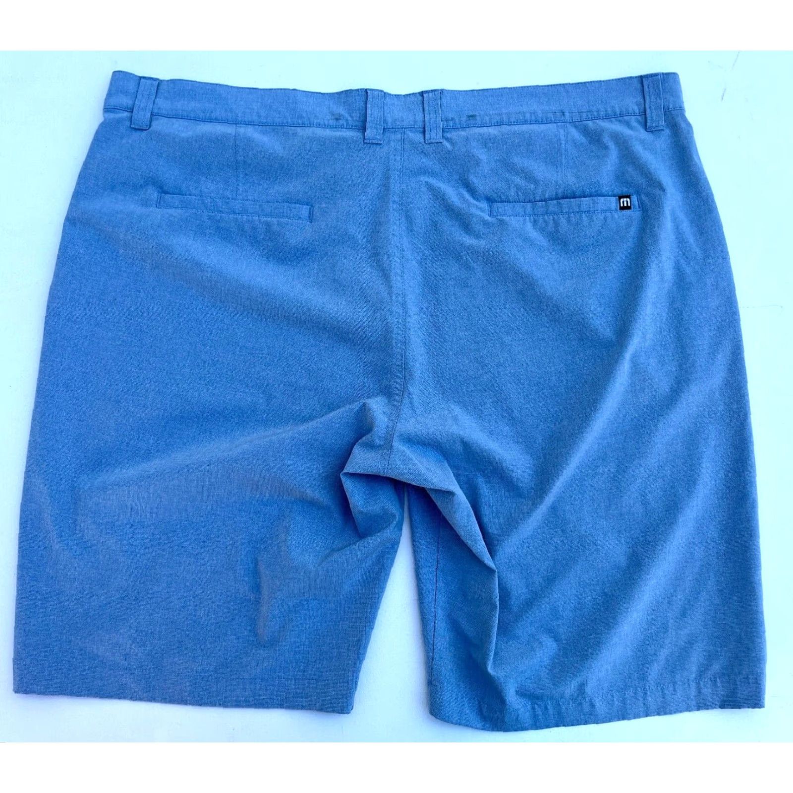 TravisMathew Travis Mathew Men's Shorts Sz 40 Blue Flat Front Pockets Lightweight Chino Regular 40 Waist Outdoor Preppy Sports Size US 40 / EU 56 - 2 Thumbnail