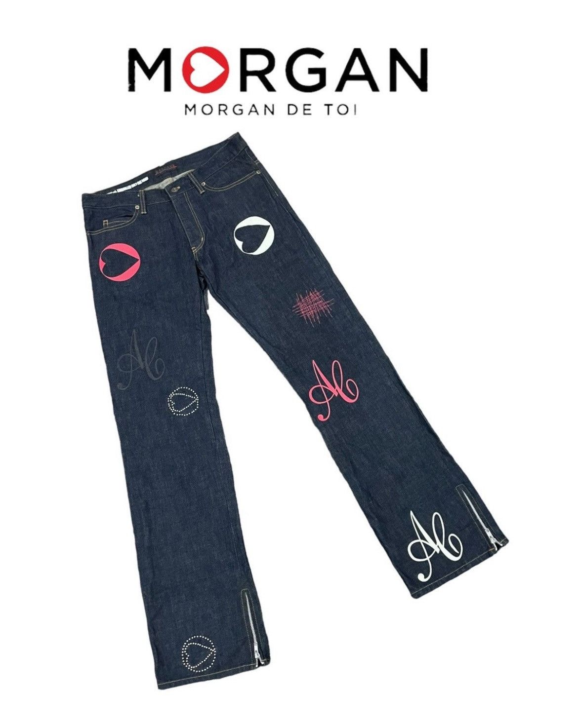 Designer Morgan Homme Jeans Size US 34 / EU 50 - 2 Thumbnail