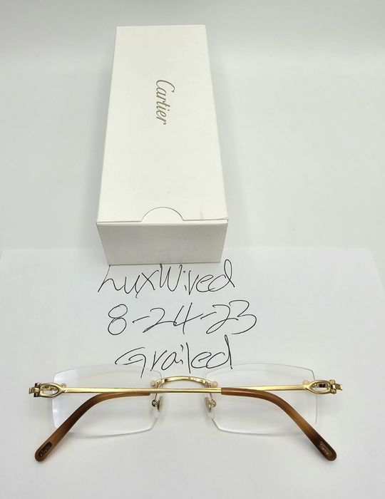 Authentic cartier clearance glasses gold