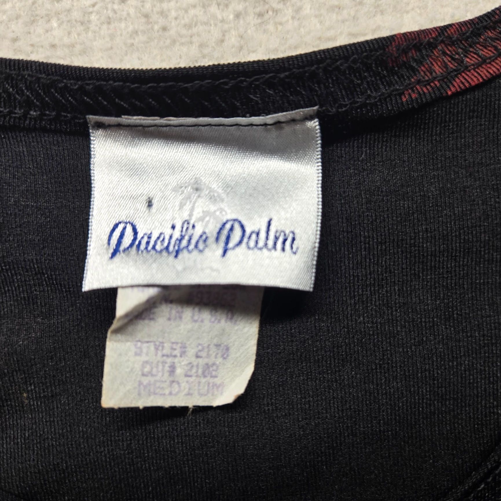 Vintage VINTAGE Pacific Palm Shirt Blouse Adult Women M Black Short Sleeve Pullover Casual Tunic Size M Regualr Fit Christmas Palm Theme 90s Size M / US 6-8 / IT 42-44 - 3 Thumbnail