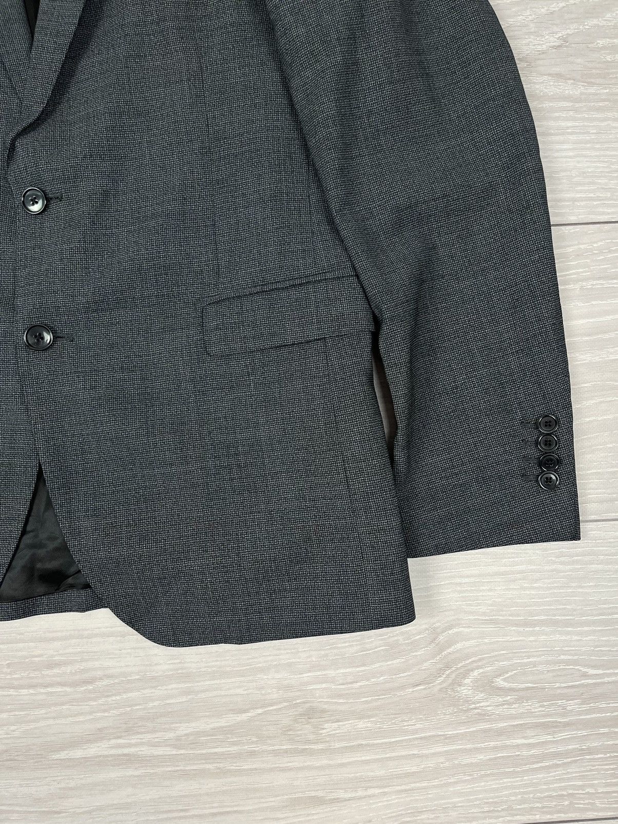 Lardini Lardini Italy Grey Wool Two Buttons Blazer 54 Size Size 48R - 4 Thumbnail