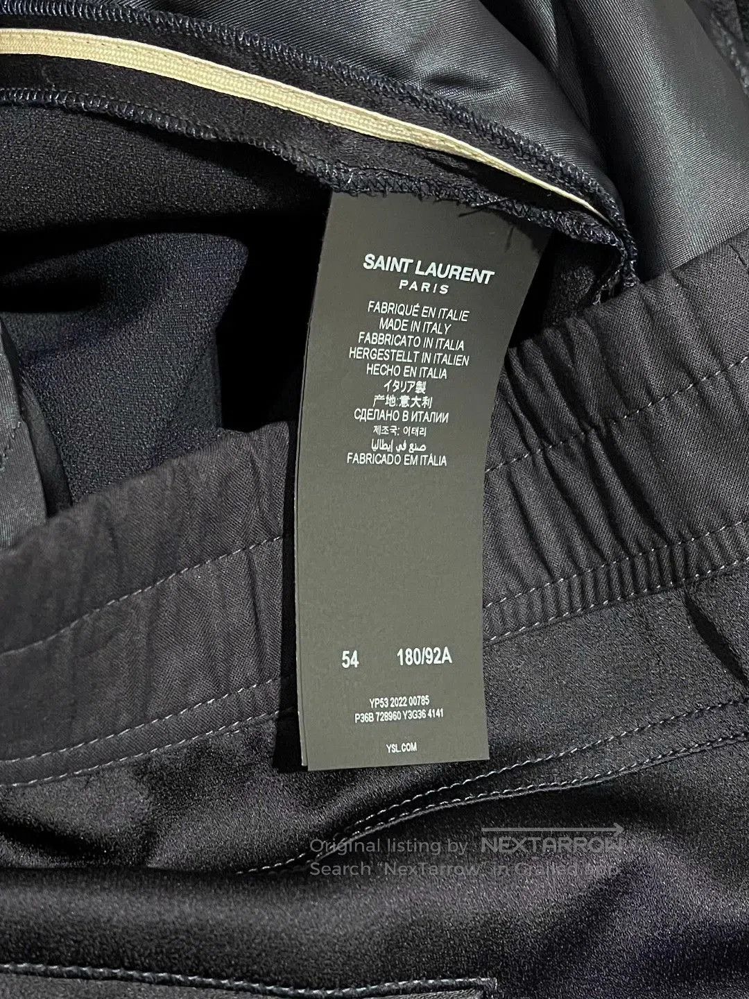 Saint Laurent Paris Saint Laurent Black Striped Drawstring Pants. Size US 36 / EU 52 - 7 Thumbnail