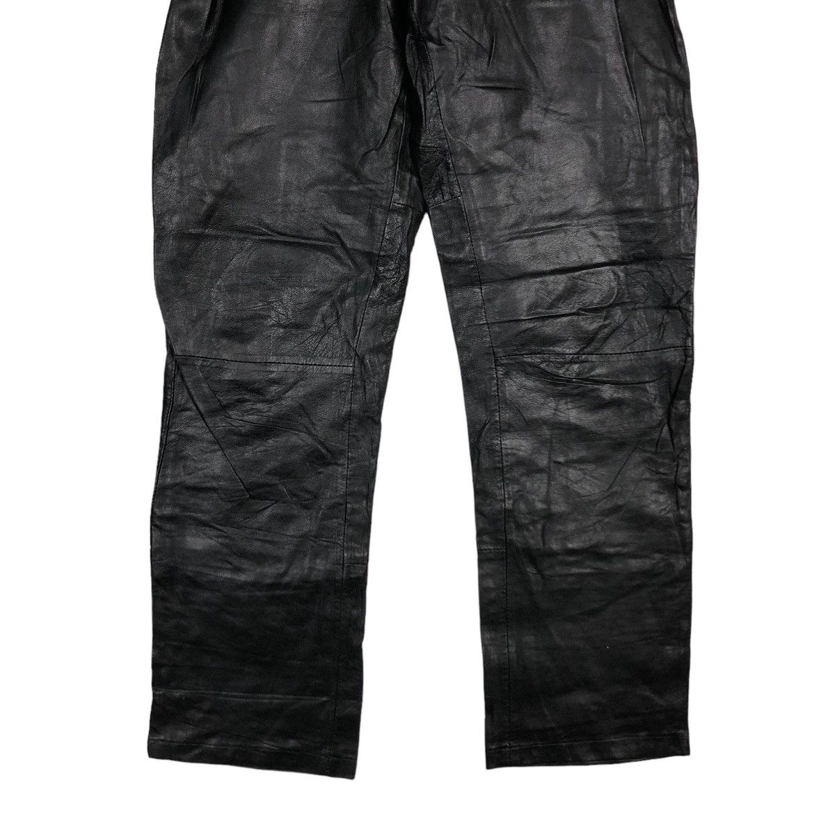 Genuine Leather 🔥90’s Real Leather Racing Pants Inspire Rick Owens Size US 26 / EU 42 - 4 Thumbnail