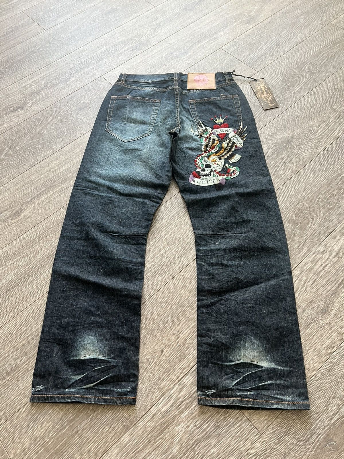 Ed Hardy Vintage Ed Hardy Jeans by Christian Audigier Denim Pants Y2K Size US 32 / EU 48 - 4 Thumbnail
