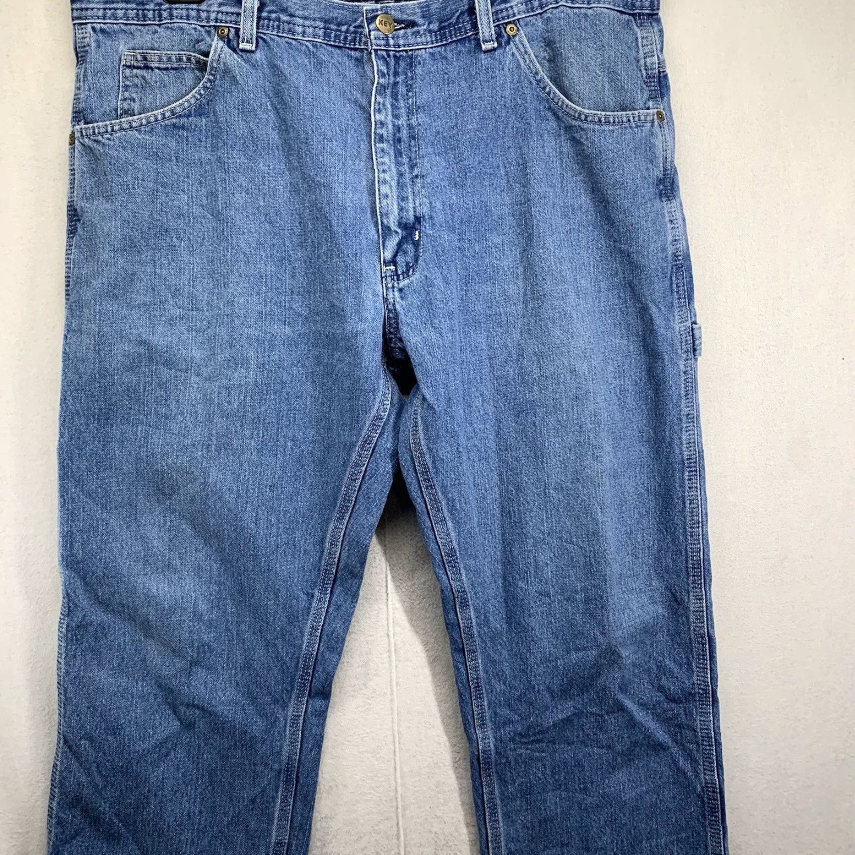 Vintage VINTAGE Key Mens Jeans Carpenter Denim 40 x 30 Straight 90s USA Blue Size US 40 / EU 56 - 5 Thumbnail