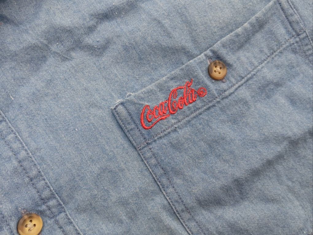 Vintage VTG Coca Cola shirt 🍻 Chambray Double Pocket Size US XL / EU 56 / 4 - 5 Thumbnail