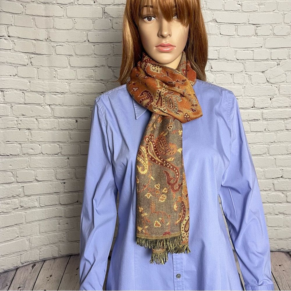 Other Paisley Viscose Brown Scarf Size ONE SIZE - 1 Thumbnail