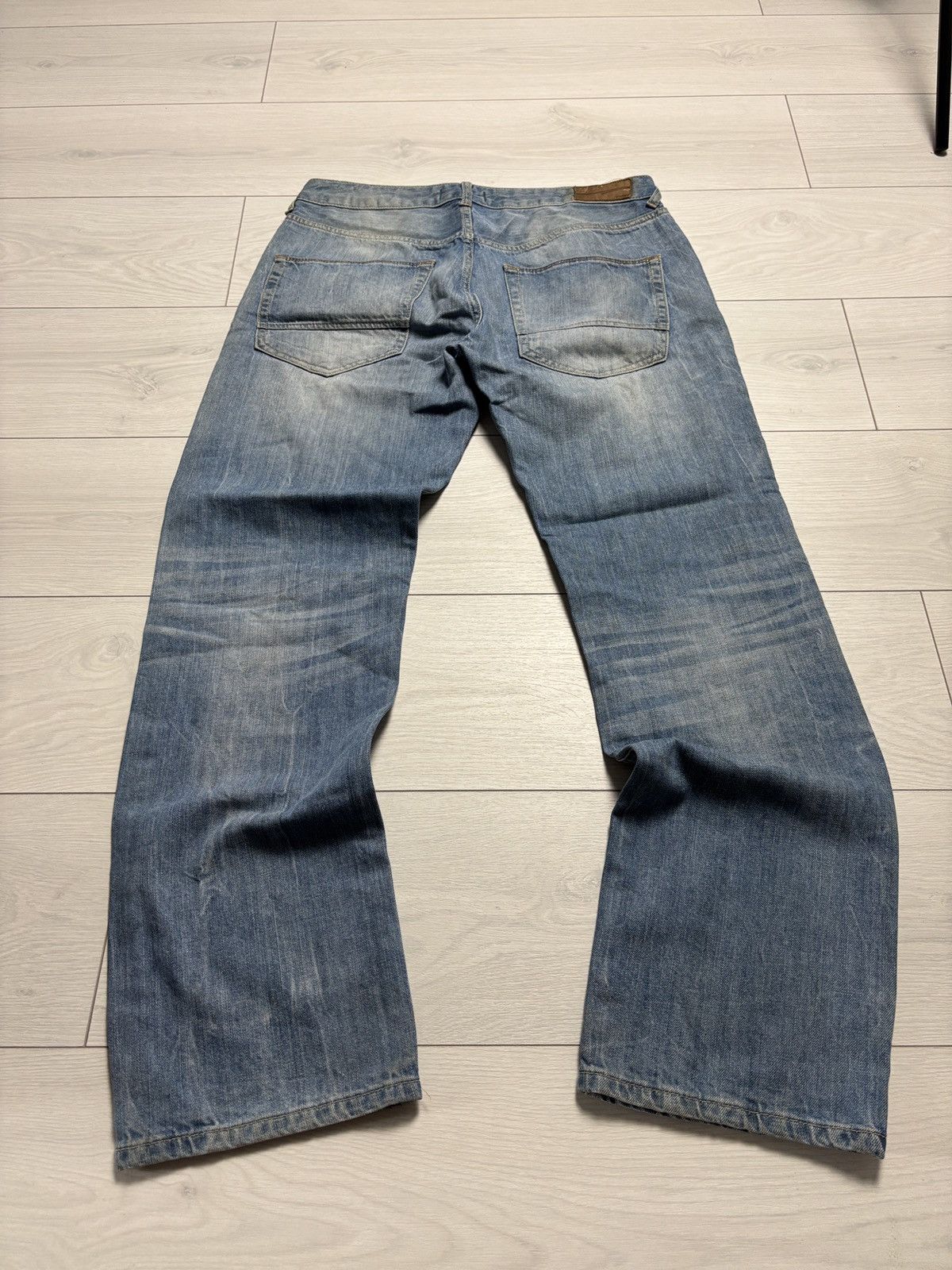 Japanese Brand vintage y2k baggy faded fishbone jeans japan if six was nine Size US 33 - 1 Thumbnail