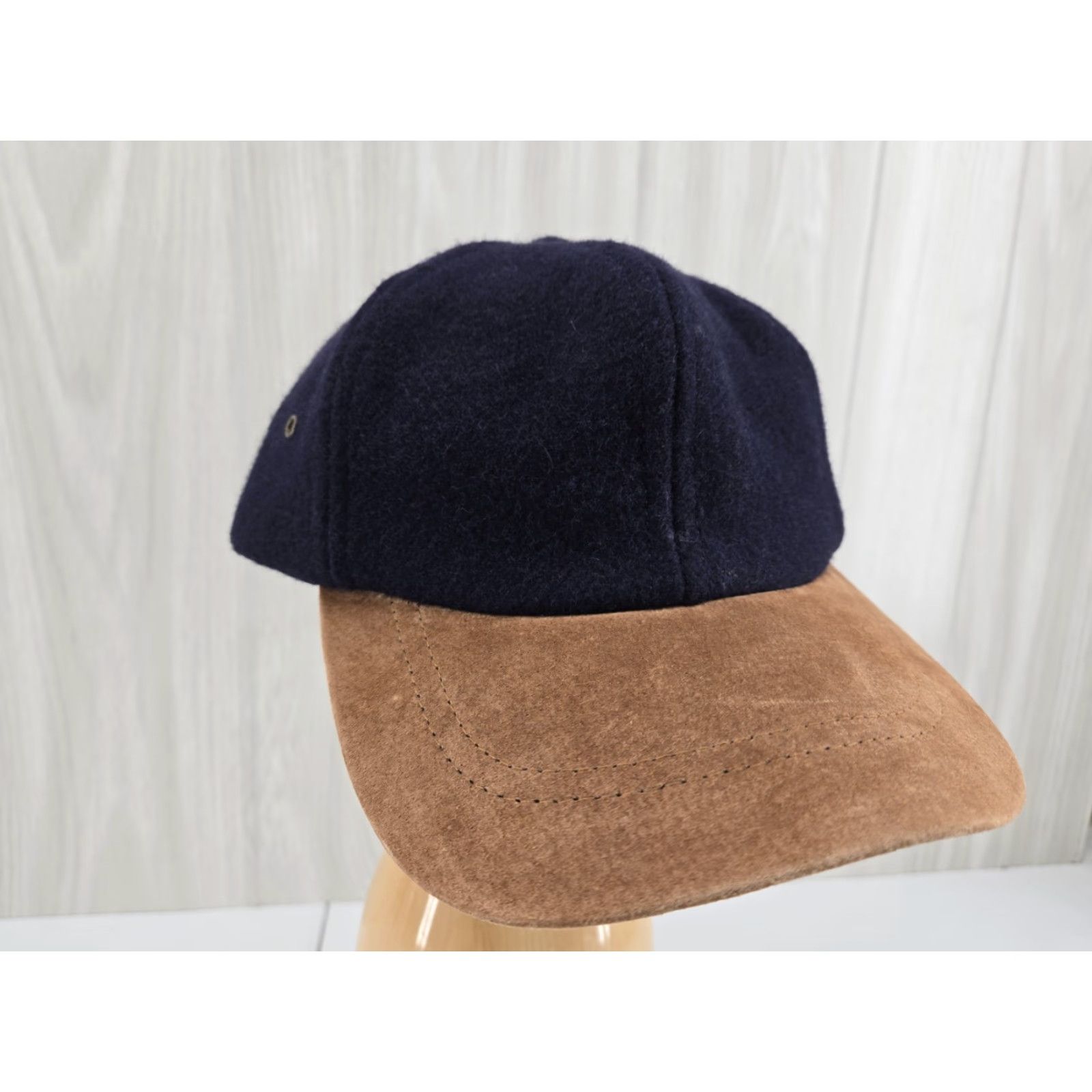 London Fog VINTAGE London Fog Baseball Cap Hat Men Adjustable Wool Blend Blue 90s Suede Solid Cap Size ONE SIZE - 3 Thumbnail
