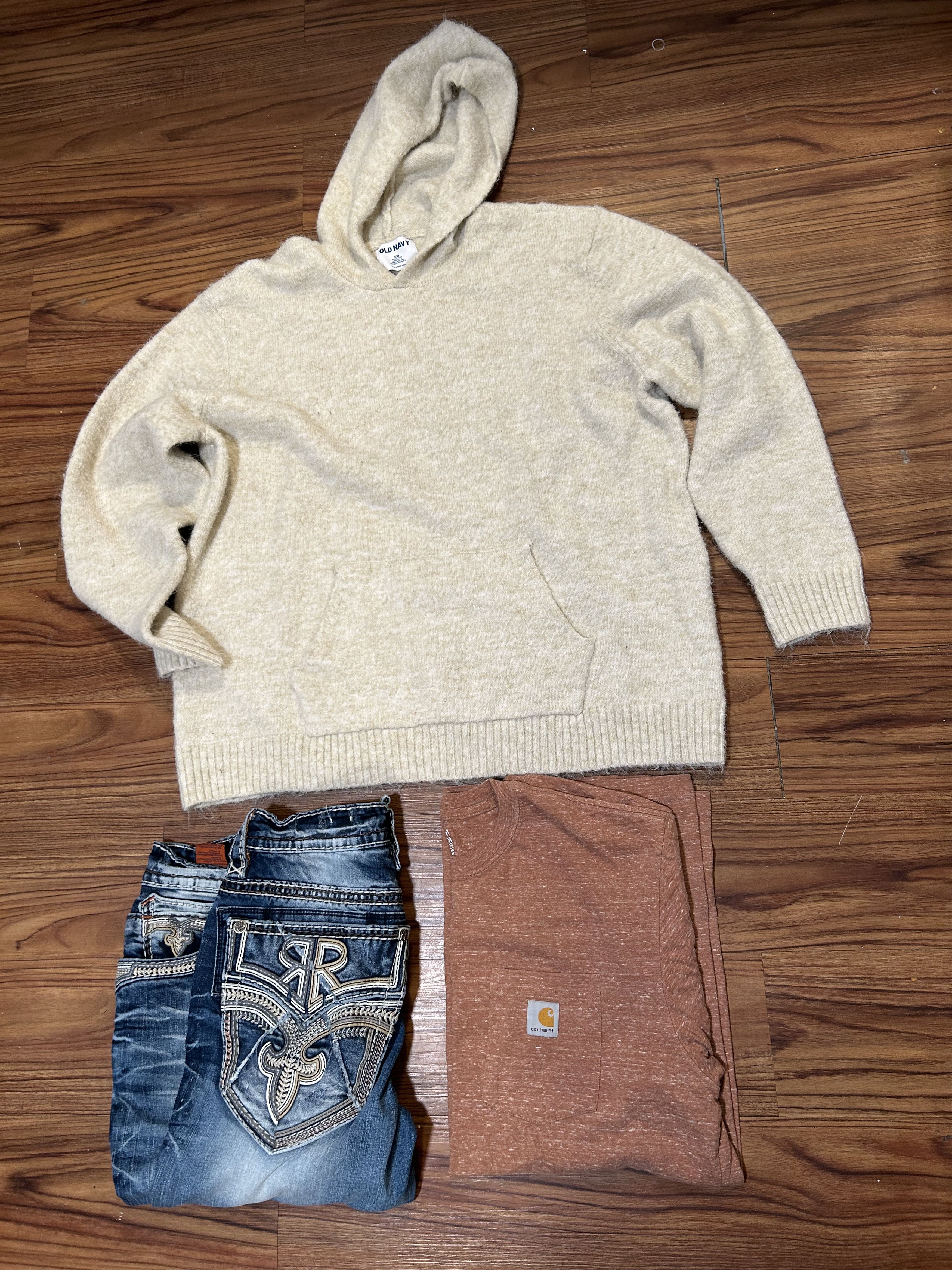 Carhartt × Champion × Rock Revival OUTFITRockRevival jean/Carhartt tee/Old Navy/Champion hoodie Size ONE SIZE - 6 Thumbnail