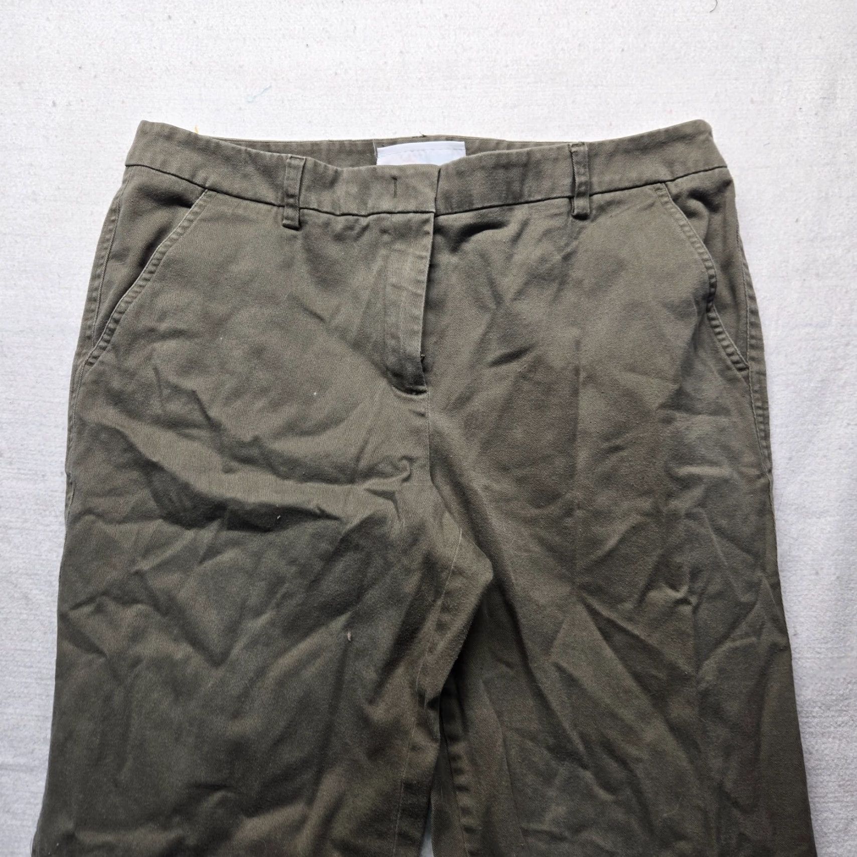 Liz Claiborne Liz Claiborne Khakis Pants Straight Leg Flat Front Beige Women 12 Regular Adult Womens Tan 12 Khakis & Chinos Vintage No Size 34" / US 12 / IT 48 - 2 Thumbnail
