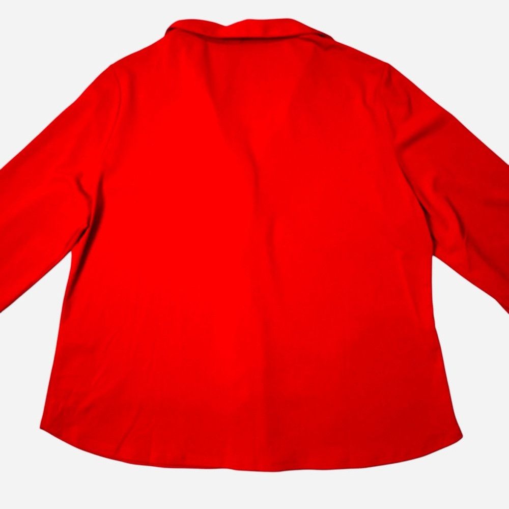 Adrianna Papell NWT New $79 Adrianna Papell 3/4 Sleeve Pearly Bow Red Blous Size L / US 10 / IT 46 - 4 Thumbnail