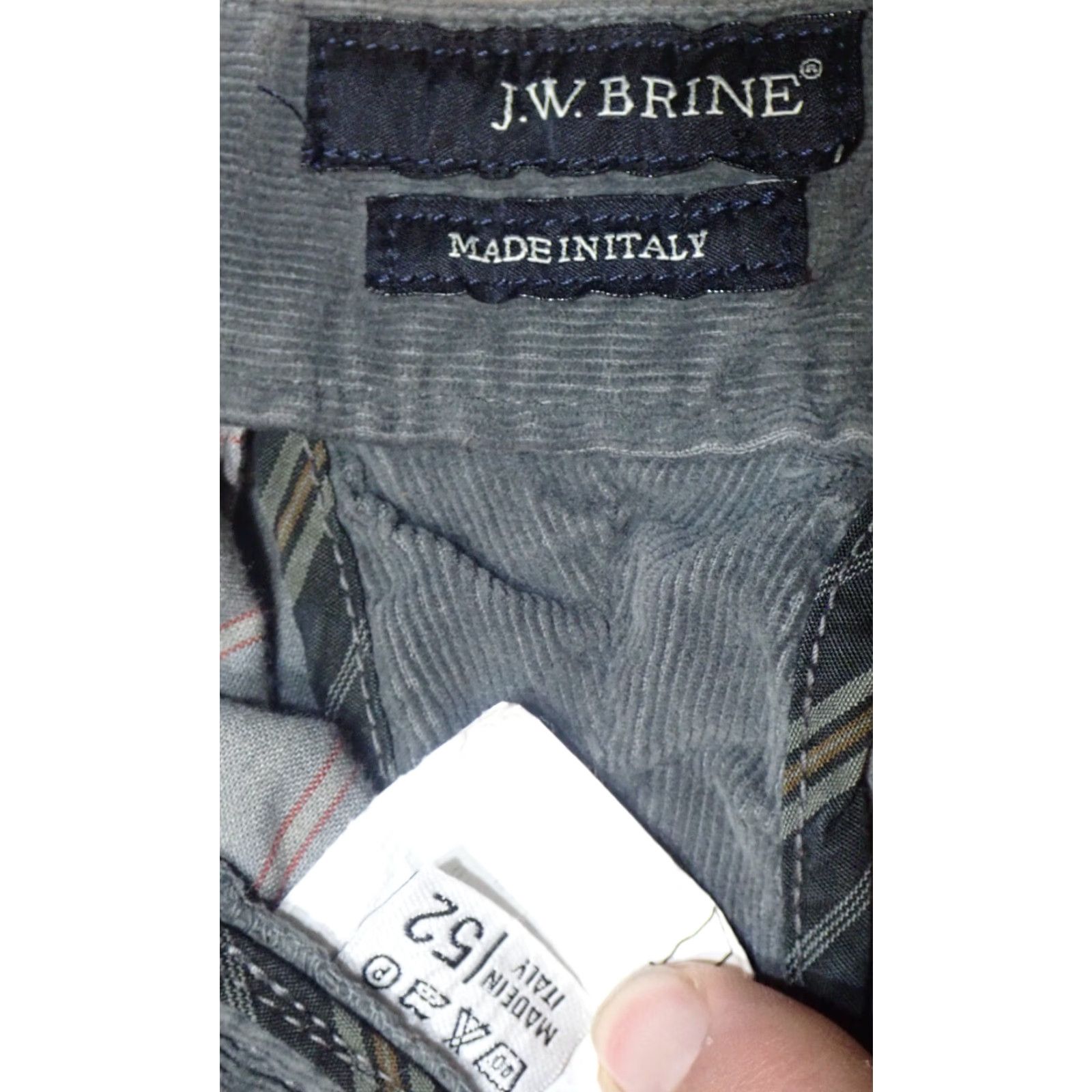 J.W. Brine J.W. Brine Chinos Corduroy Pants Casual Gray Cotton Italy Made 36x30 5-Pocket Vintage Mens Size US 36 / EU 52 - 3 Thumbnail