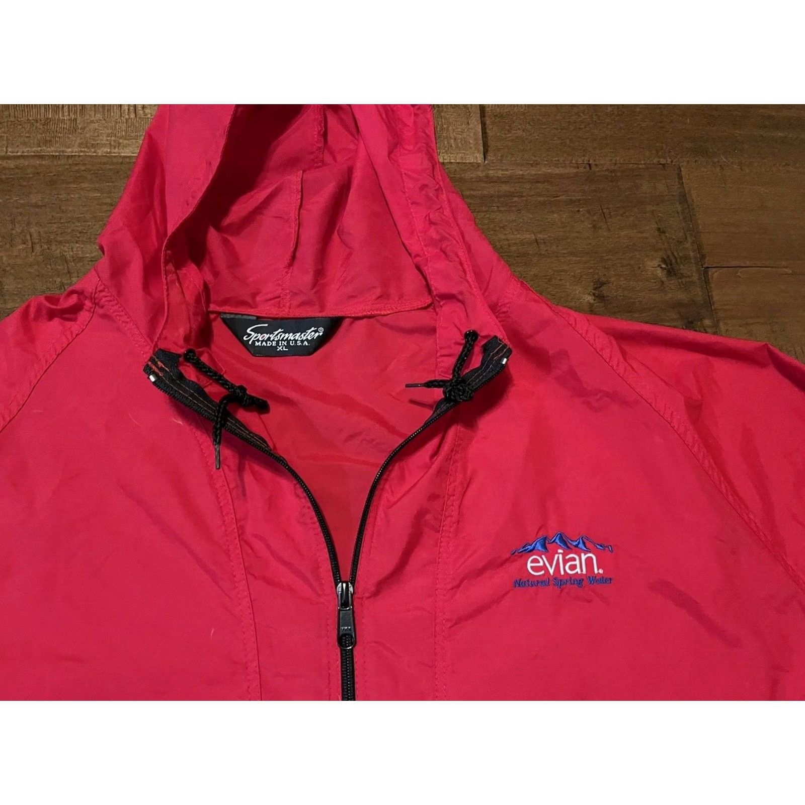 Vintage VINTAGE Evian Natural Spring Water Anorak Hoodie Windbreaker Jacket XL Red Mens Jacket Windbreaker 90s Style (Sportsmaster) Size US XL / EU 56 / 4 - 2 Thumbnail