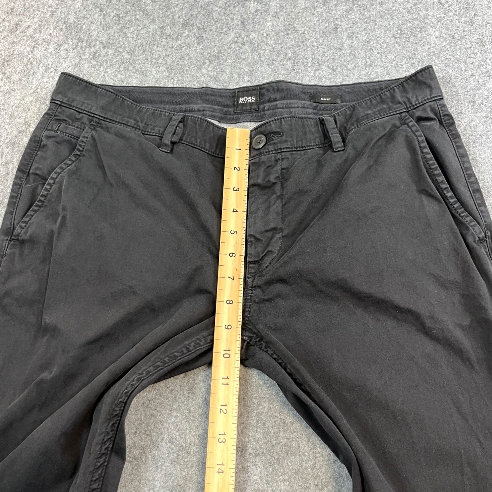 Hugo Boss Hugo Boss Mens Chino Trousers Pants Slim Tapered Fit 36 32 Black Stretch Preppy Chino Trousers Slim Tapered Mens Black 36 32 Size US 36 / EU 52 - 5 Thumbnail