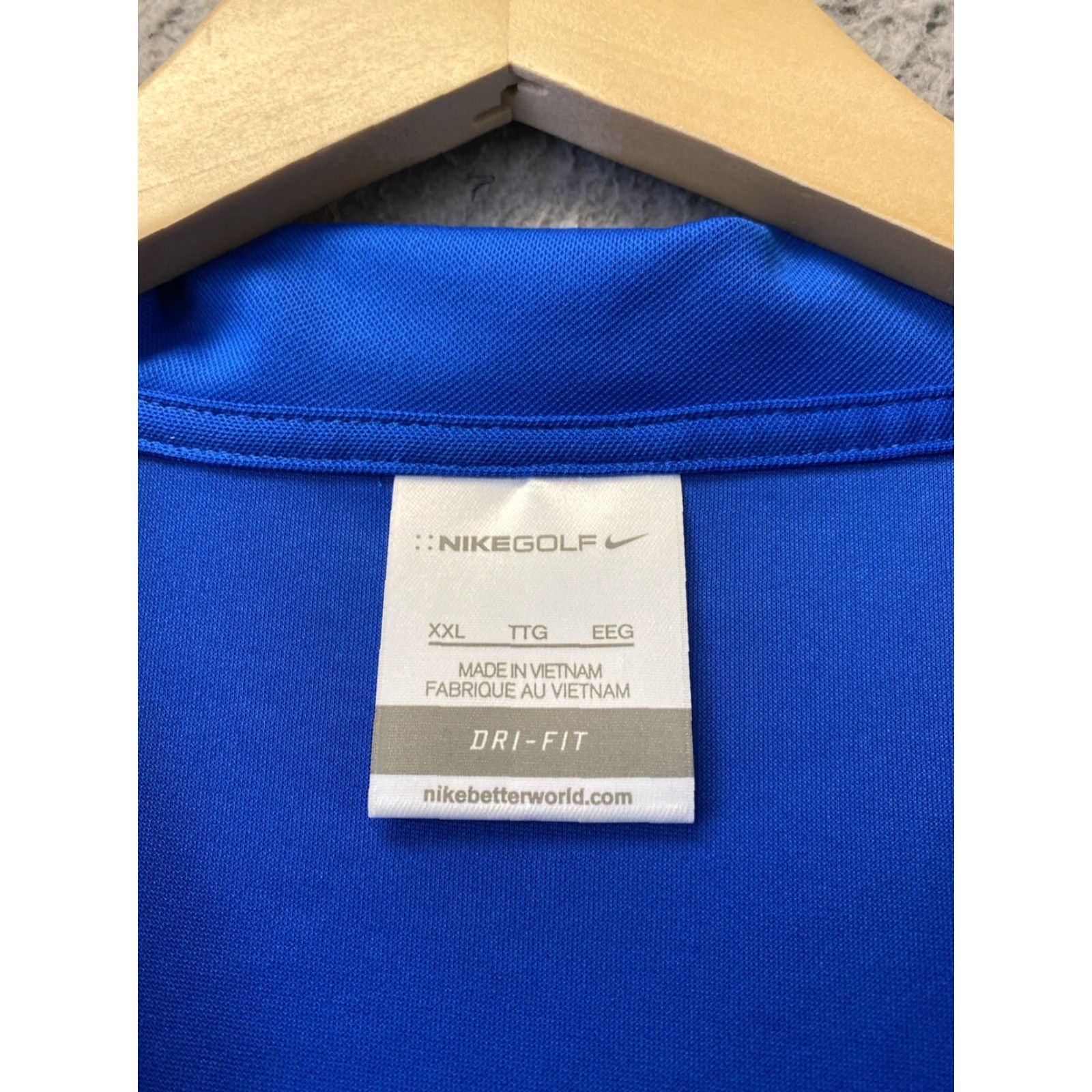 Nike Nike Golf Dri-Fit Polo Women's Shirt XXL Blue Embroidery 2XL Adult Womens Nike Golf Polo Shirt Size ONE SIZE - 5 Thumbnail