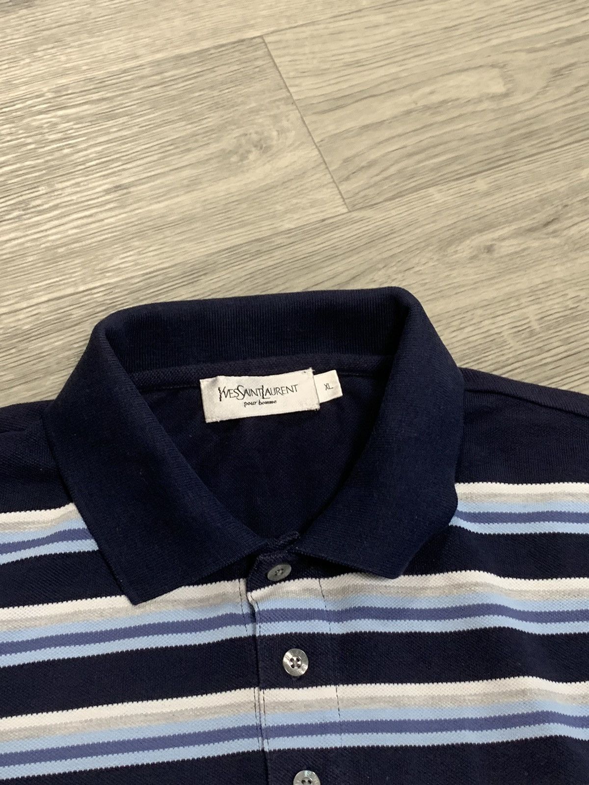 Japanese Brand × Vintage × Yves Saint Laurent Yves Saint Laurent vintage big logo polo YSL Size US XL / EU 56 / 4 - 3 Thumbnail