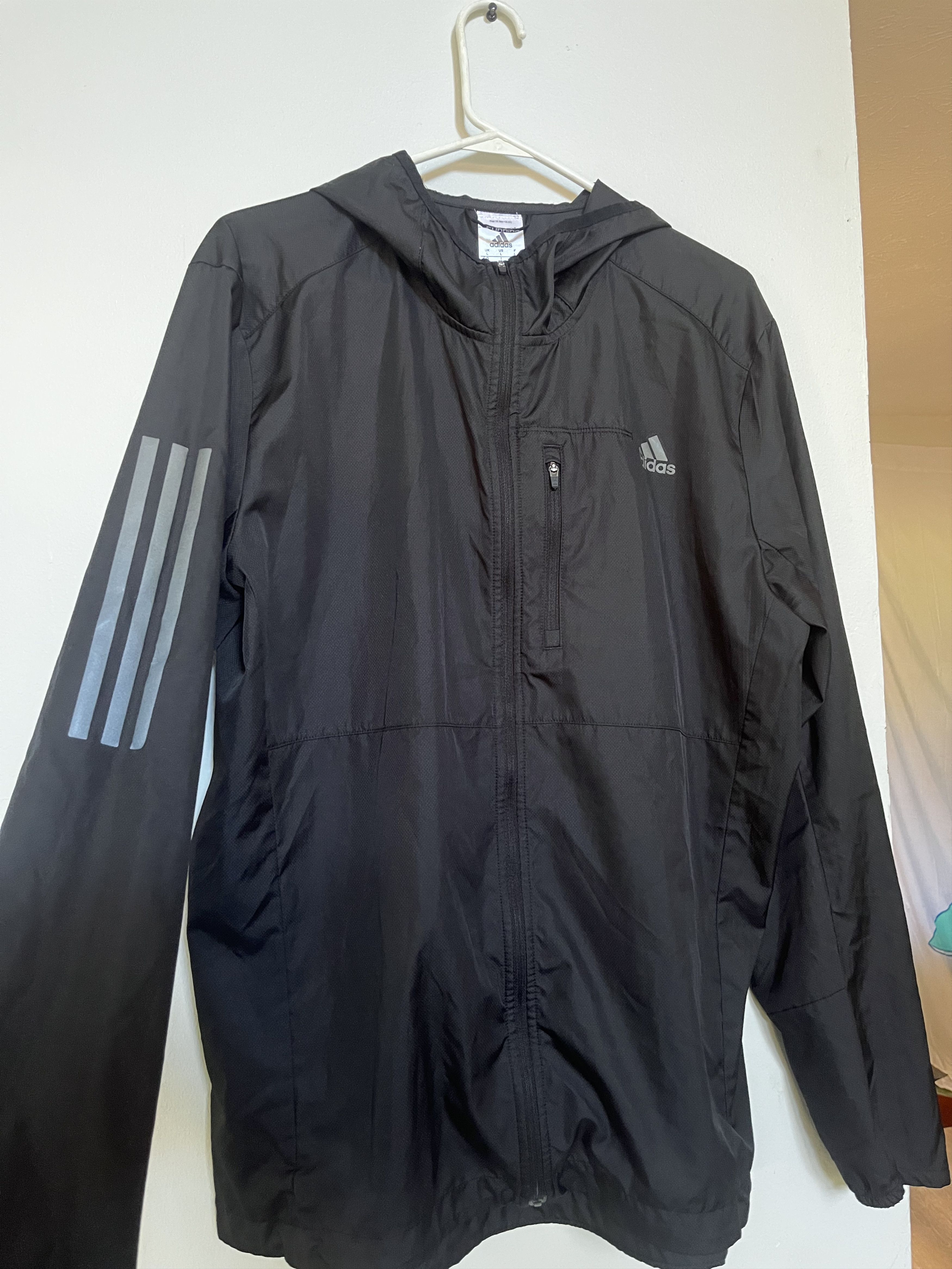 Adidas Adidas Hooded Windbreaker, Reflective Stripes, Full zip Size US L / EU 52-54 / 3 - 1 Thumbnail