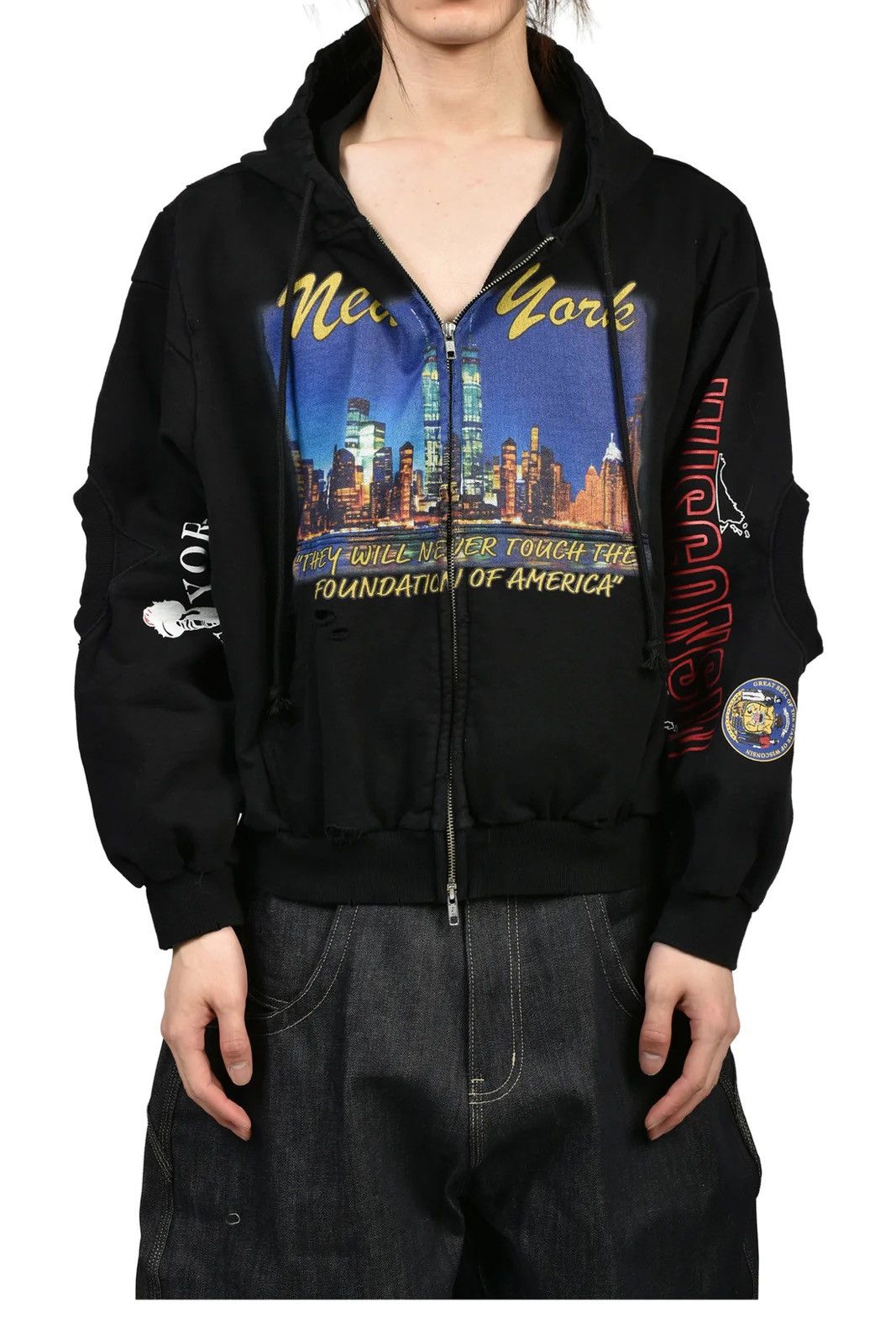 PROJECT G/R Protocol Index RECONSTRUCTED SWEATSHIRTS ZIP HOODIE Size US M / EU 48-50 / 2 - 6 Thumbnail