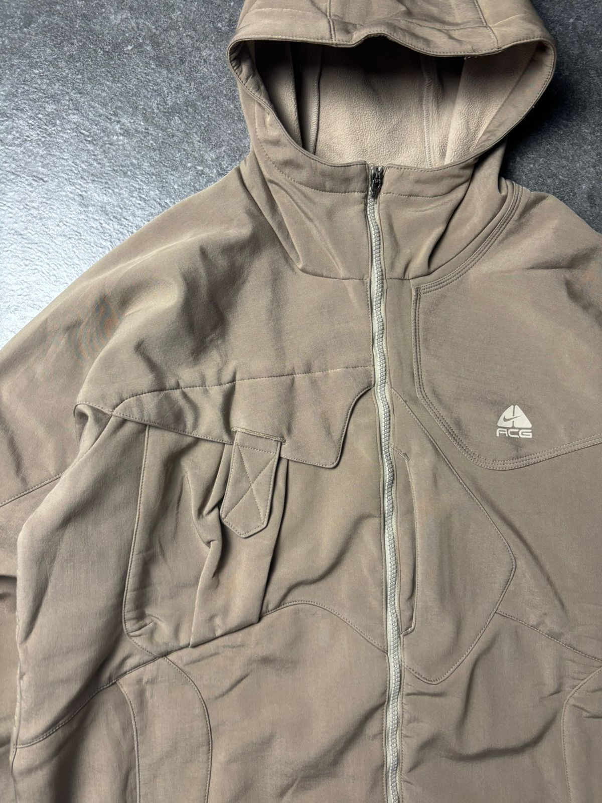 Nike ACG RARE 2000s Nike ACG Softshell Fleece Hoodie Size US XL / EU 56 / 4 - 3 Thumbnail