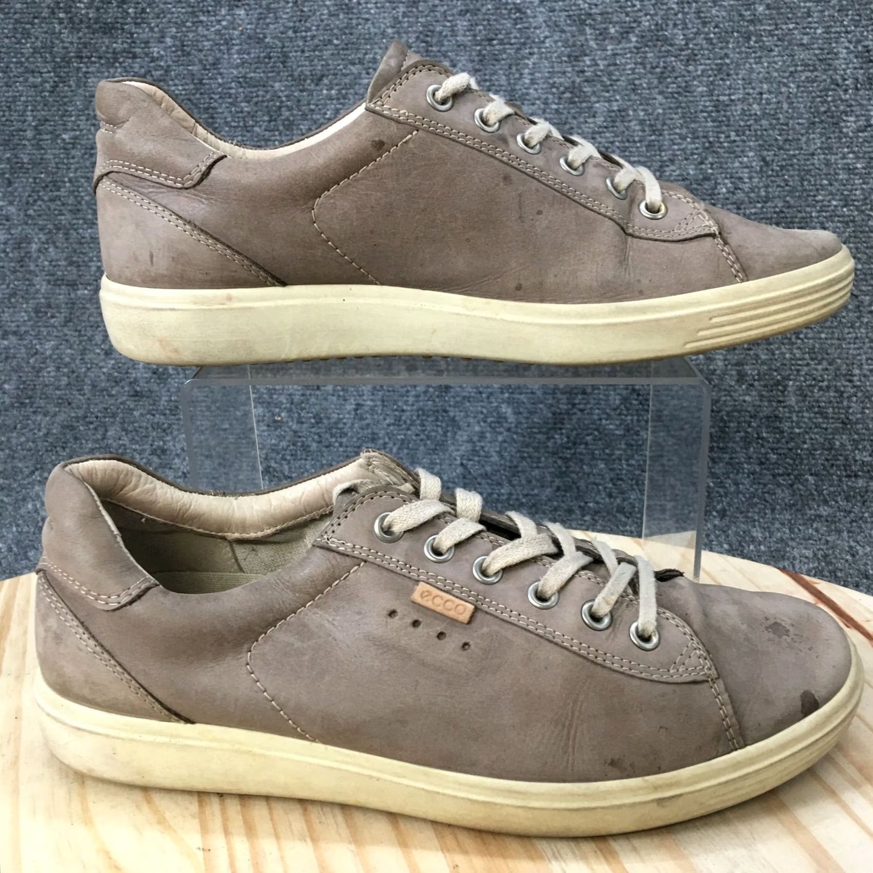 Ecco ECCO Shoes Womens Casual Sneakers Leather Low Top Grey Lace Up Comfort Size S / US 4 / IT 40 - 2 Thumbnail