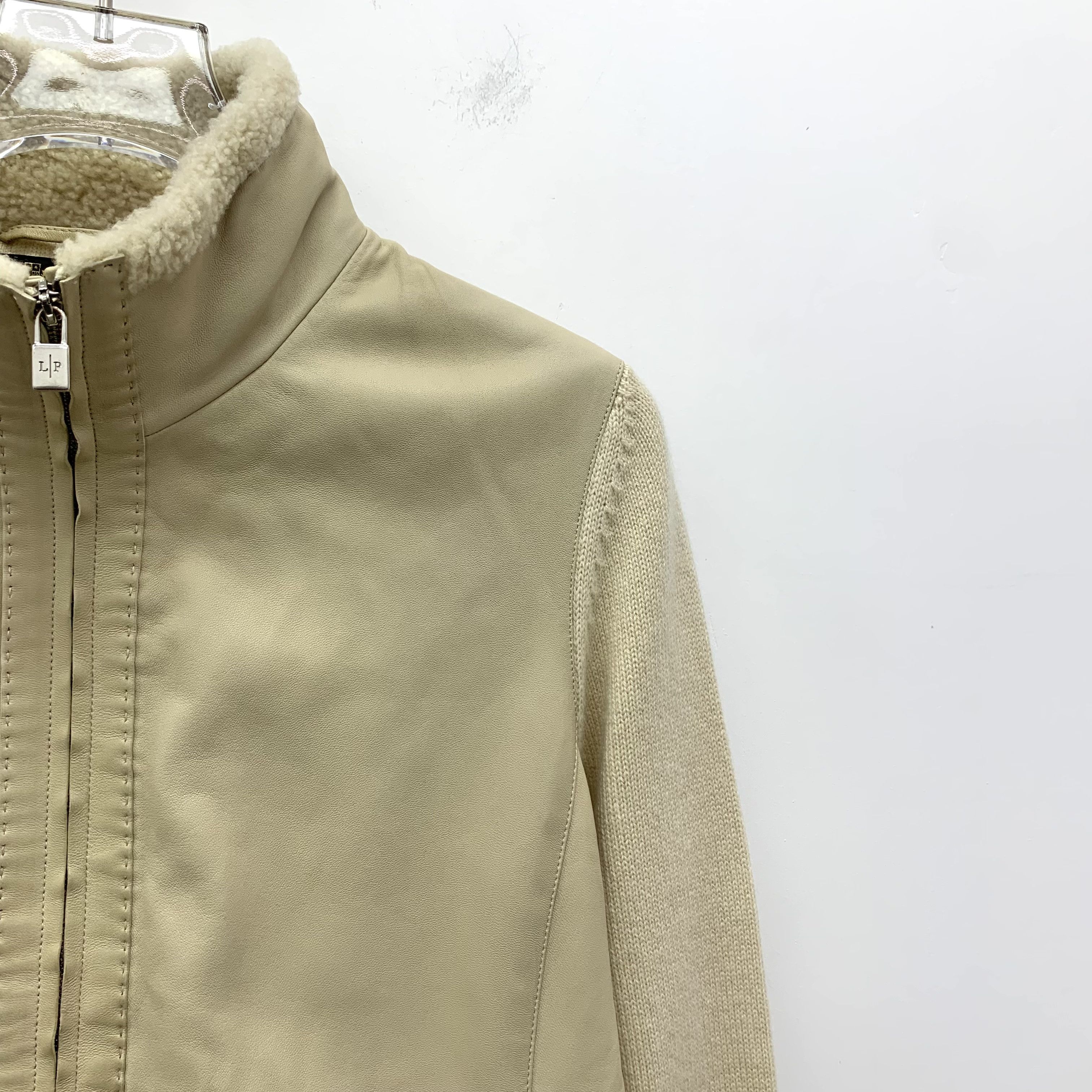 Loro Piana Loro Piana Brown Leather-Shearling Zip Jacket (Size S) Size US S / EU 44-46 / 1 - 7 Thumbnail