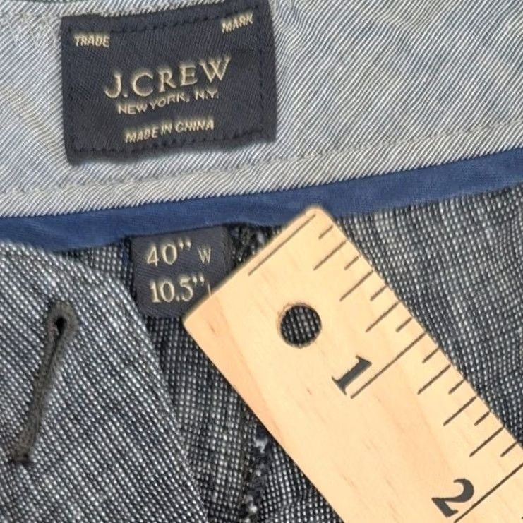J.Crew J.Crew Shorts Gray 100% Linen Flat Front Casual Mens 40W 10 Inseam Resortwear Size US 40 / EU 56 - 5 Thumbnail