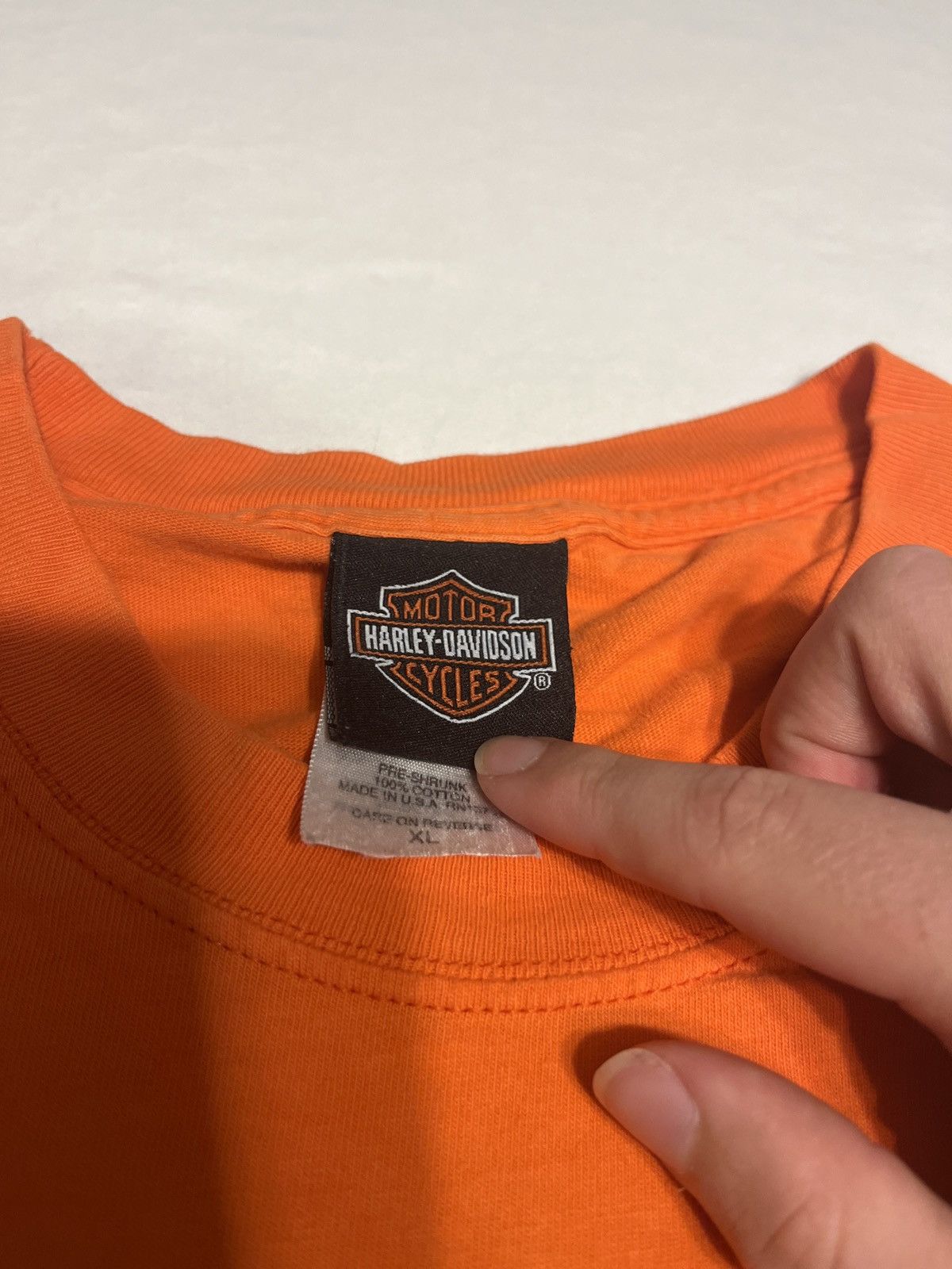 Harley Davidson × Vintage Vtg distressed Harley Davidson pocket t Size US XL / EU 56 / 4 - 4 Thumbnail