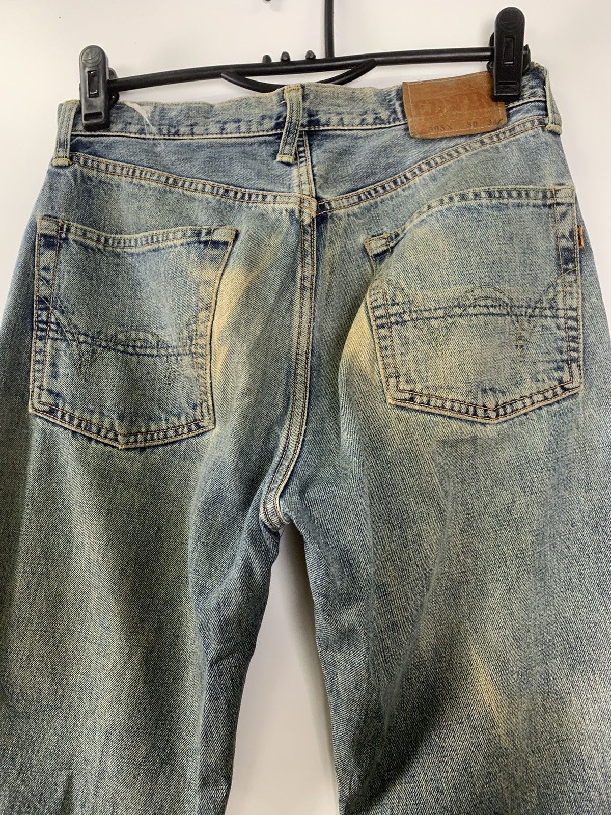 Edwin × Vintage Vintage 90s 505 Edwin distressed denim Size US 30 / EU 46 - 10 Thumbnail