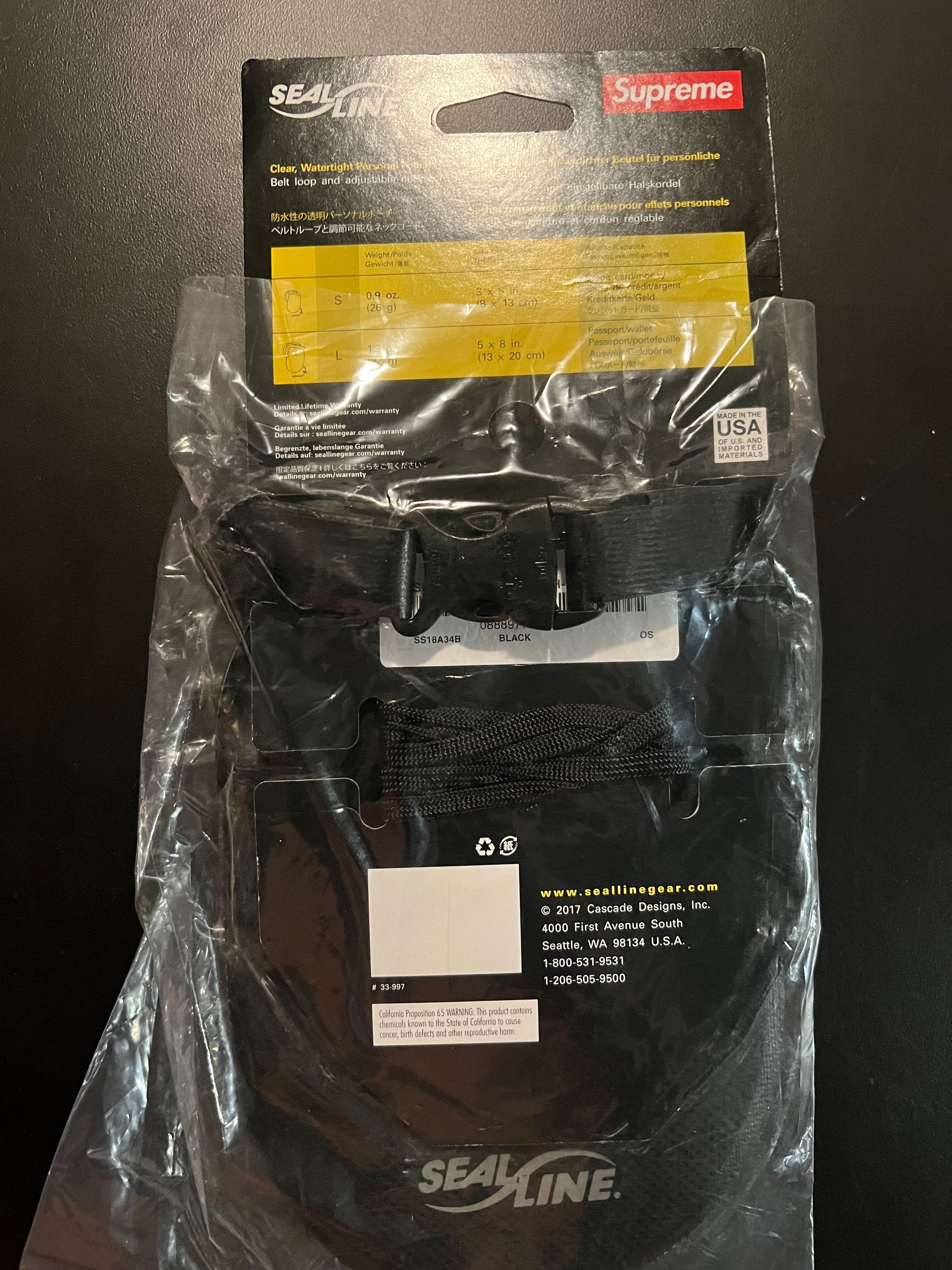 Supreme Supreme Sealline See Pouch Small 'Black' Size ONE SIZE - 2 Thumbnail
