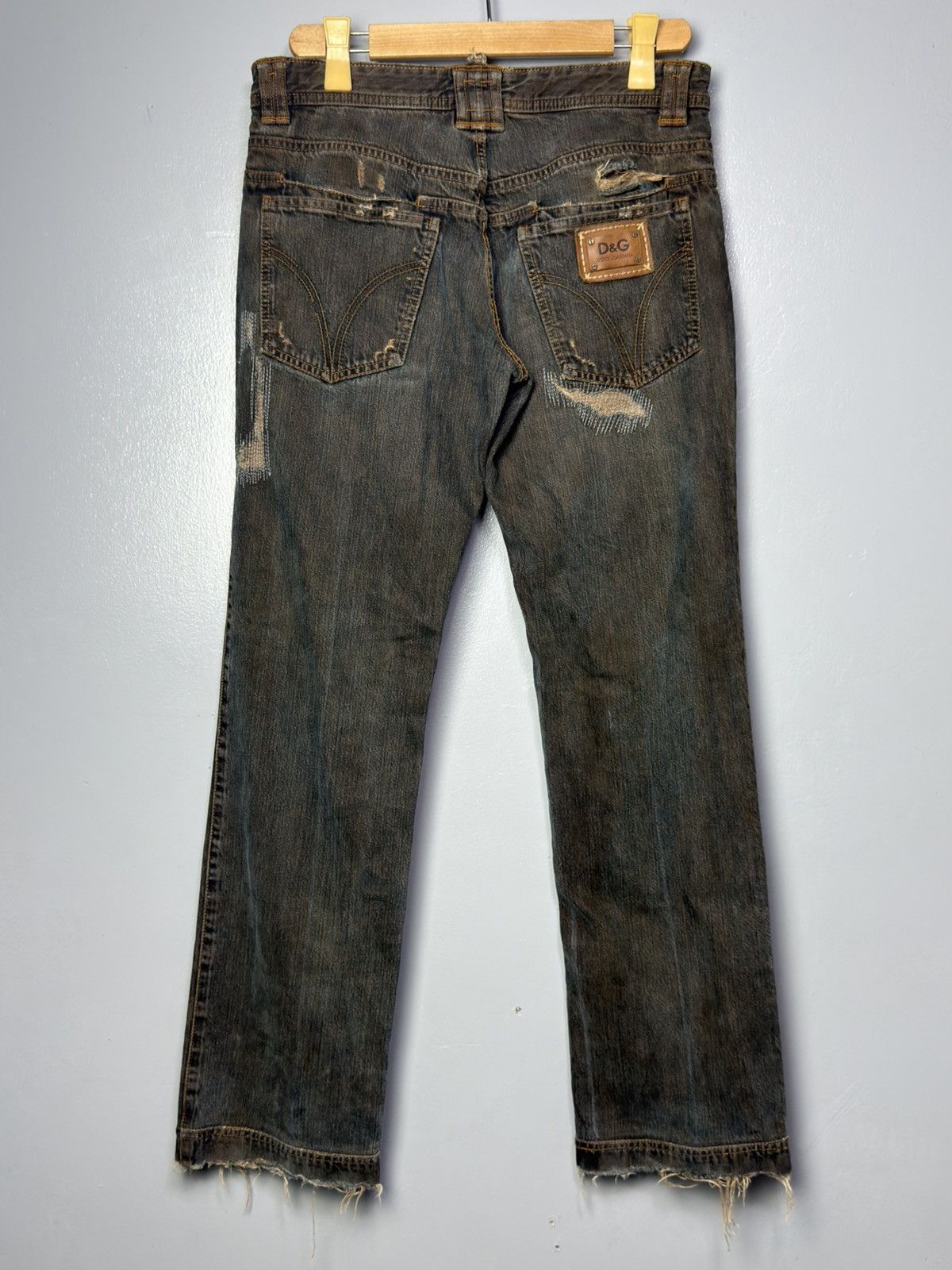 Dolce & Gabbana FW2006 Dolce & Gabbana Distressed Grey Relaxed Denim Jeans Size US 32 / EU 48 - 2 Thumbnail