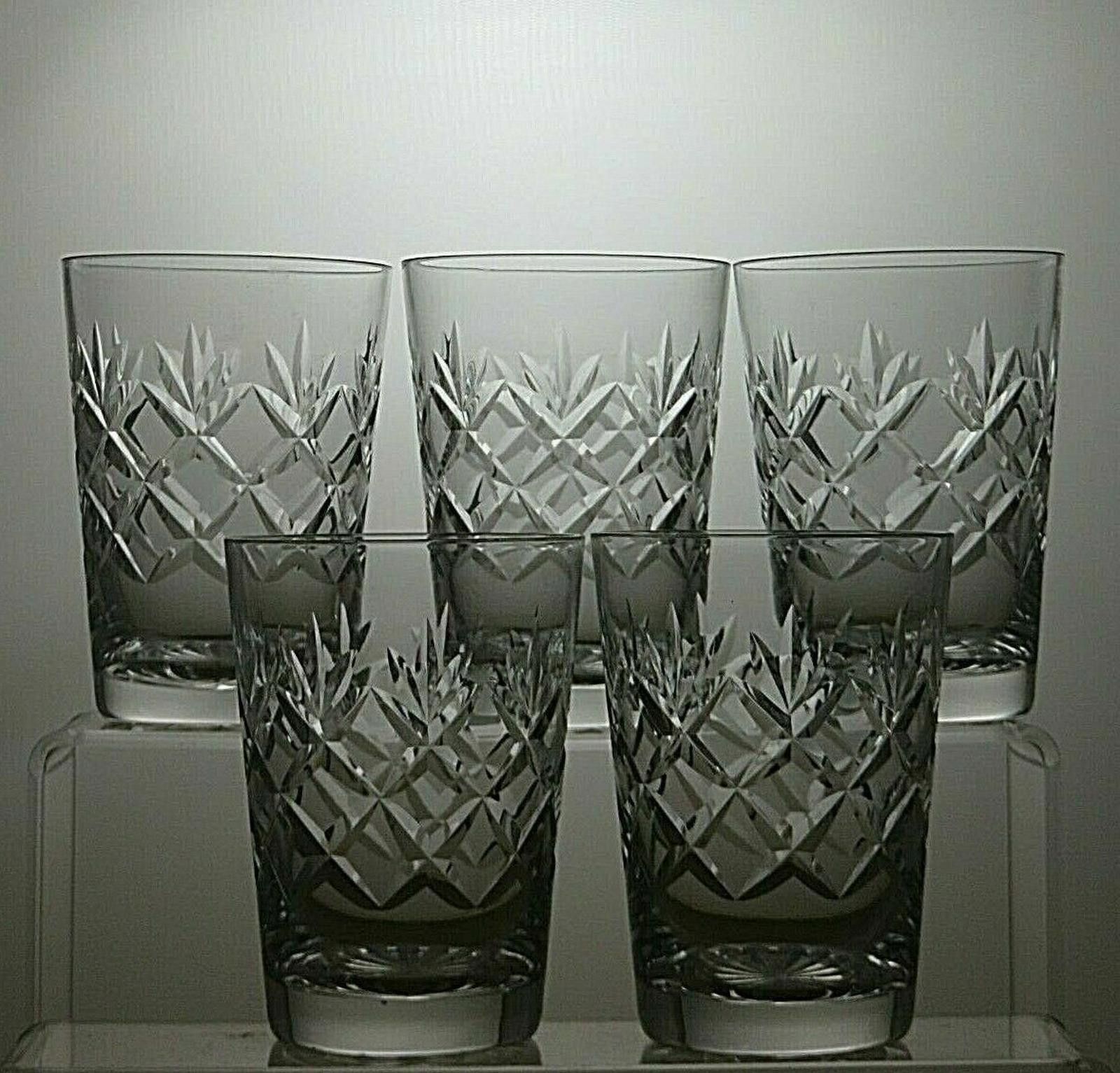 Other Webb Corbett Crystal Cut Glass Set Of 5 Tumblers 4 1/8" Size ONE SIZE - 2 Thumbnail