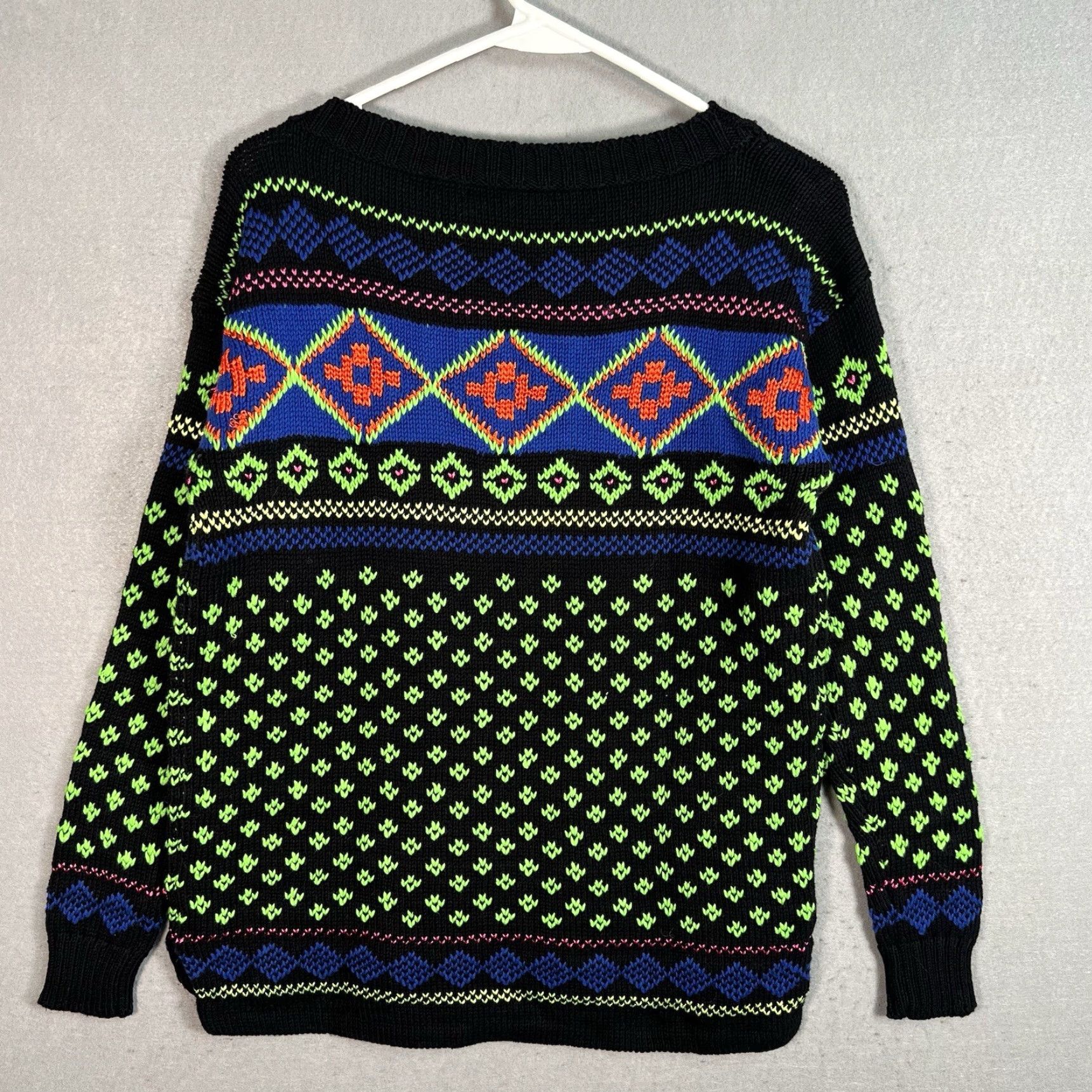 Ralph Lauren VINTAGE Lauren Ralph Lauren Sweater XS Black Neon Accent Womens Size XS / US 0-2 / IT 36-38 - 7 Thumbnail