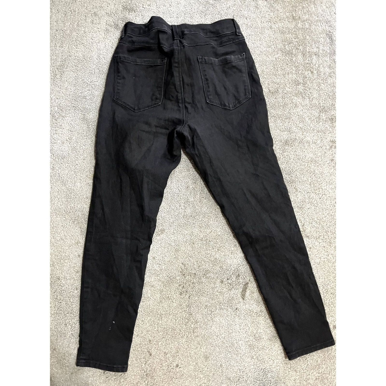 Vintage Womens D.Jeans Skinny Jeans 6 Mid Rise Stretch Black Cotton Blend Solid Denim Pocket Zipper Belt Loops Womens Adult Regular 5-Pocket Design Size 28" / US 6 / IT 42 - 3 Thumbnail
