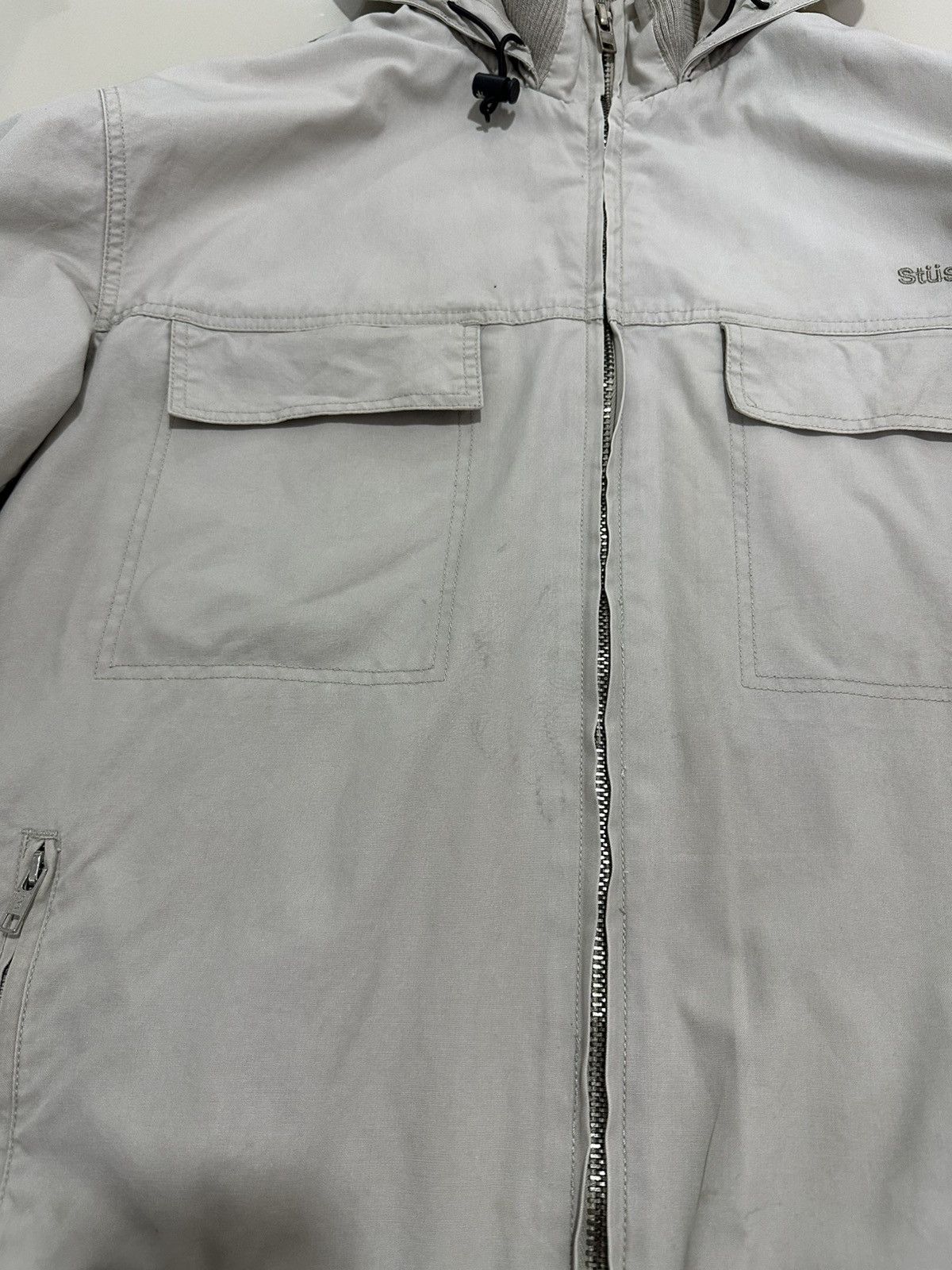 Stussy Vintage Stussy WorkWear Jacket Design With Hoodie Small Logo Size US M / EU 48-50 / 2 - 6 Thumbnail
