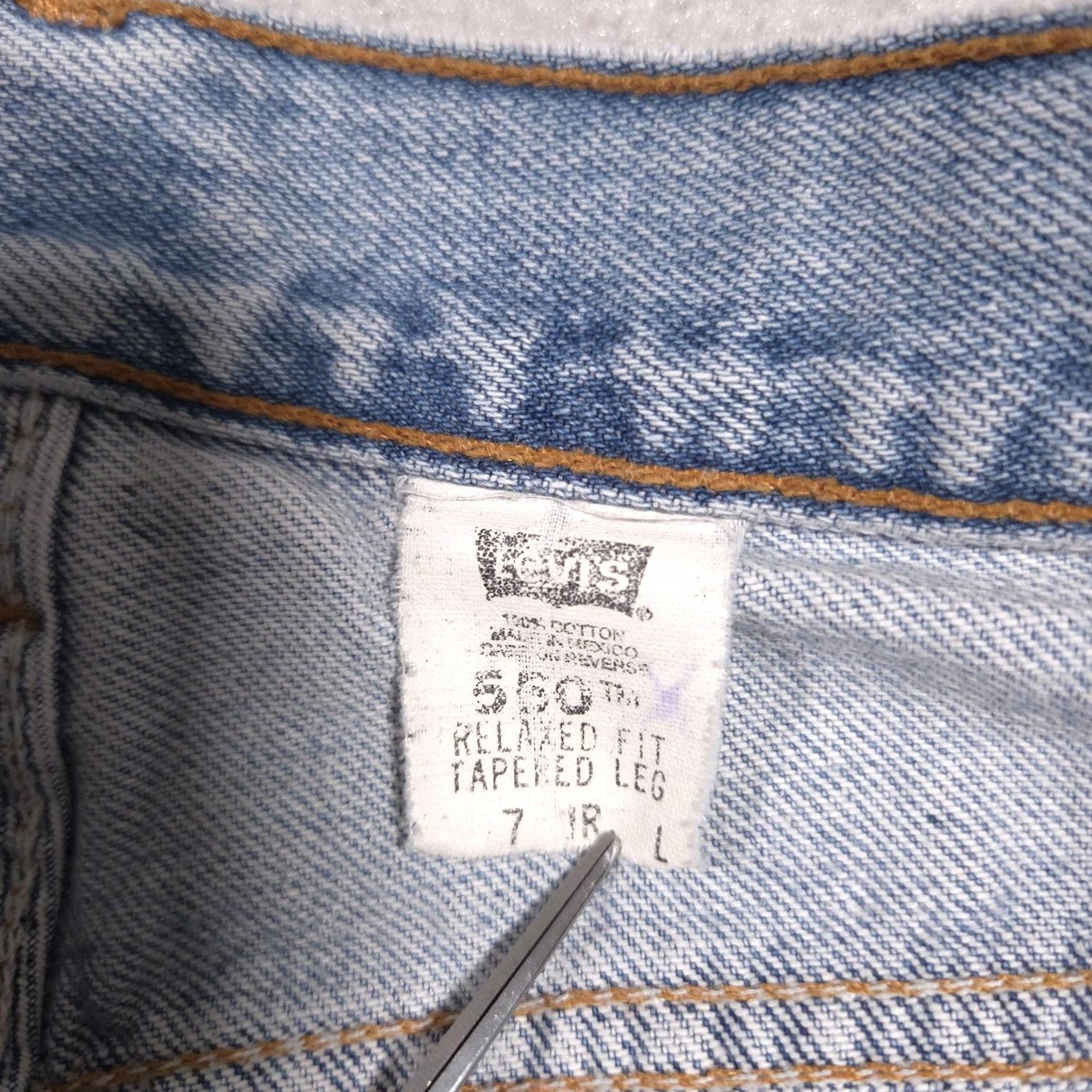 Levi's VINTAGE Levi's 550 Jeans Womens Junior 7 Blue High Rise Relaxed Tapered Leg 26x31 Denim Size 28" / US 6 / IT 42 - 7 Thumbnail