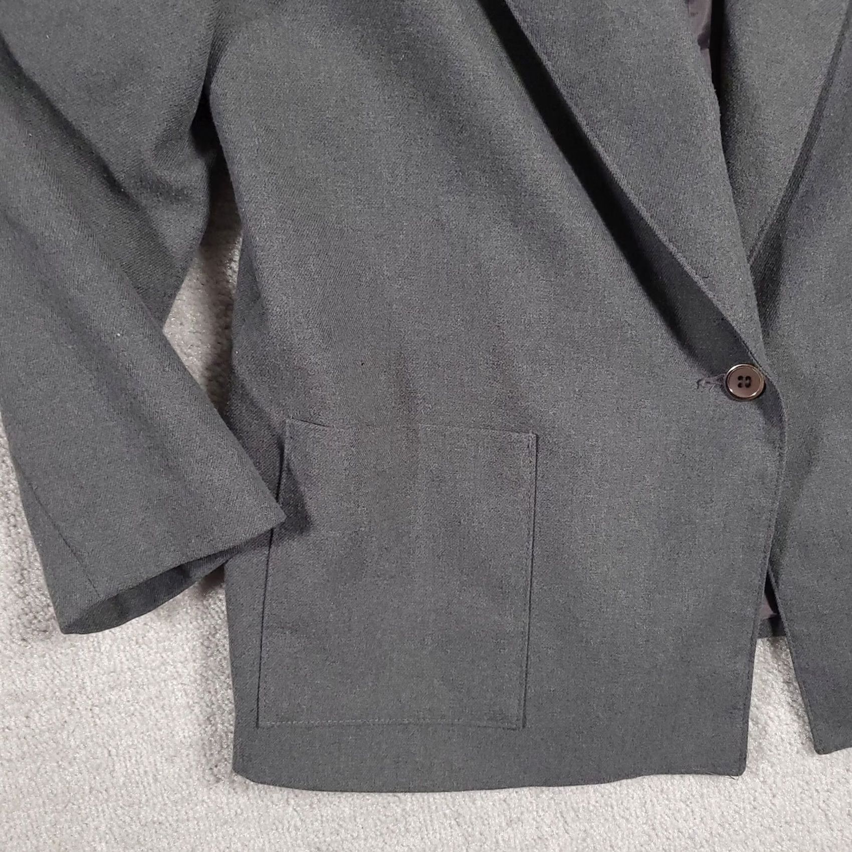 Vintage VINTAGE Koret Blazer Jacket Women 18 Gray Wool Blend 1 Button Shoulder Pads USA Blazer Women 18 Gray Wool Blend Medium? Size XXL / US 16-18 / IT 52-54 - 4 Thumbnail