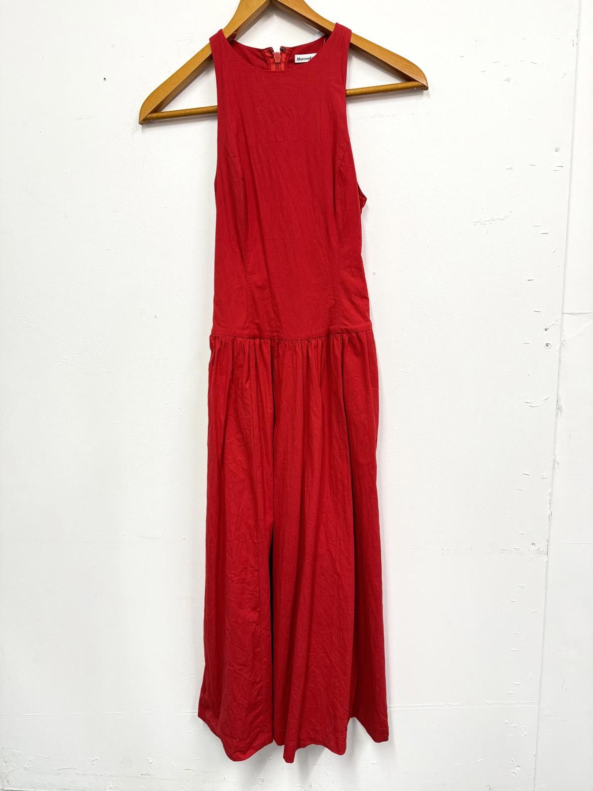 Abercrombie & Fitch Red Sleeveless Maxi Dress B515 Size 28" / US 6 / IT 42 - 2 Thumbnail