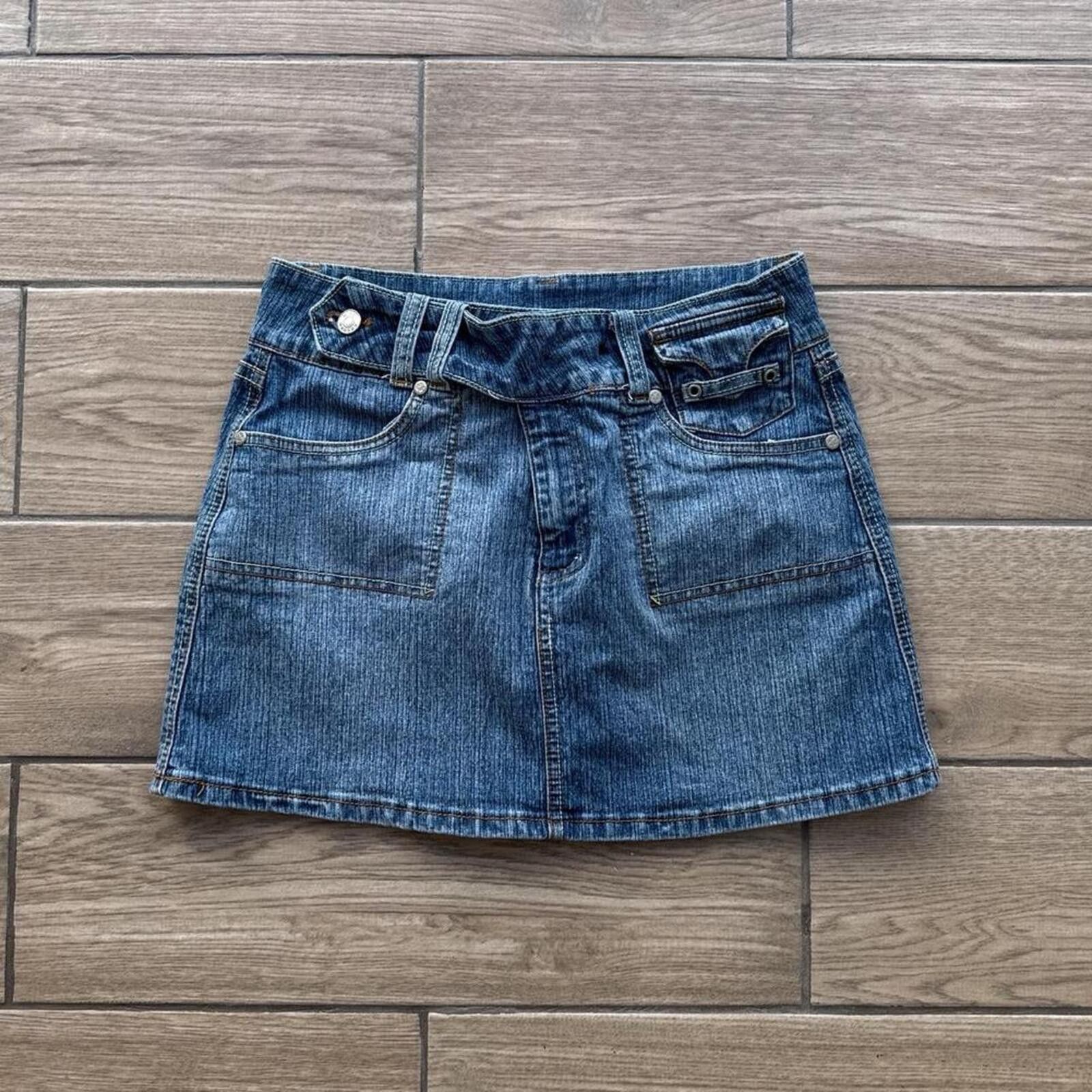 Other Y2K Miss Cocoa Denim Mini Skirt Size 30" / US 8 / IT 44 - 2 Thumbnail