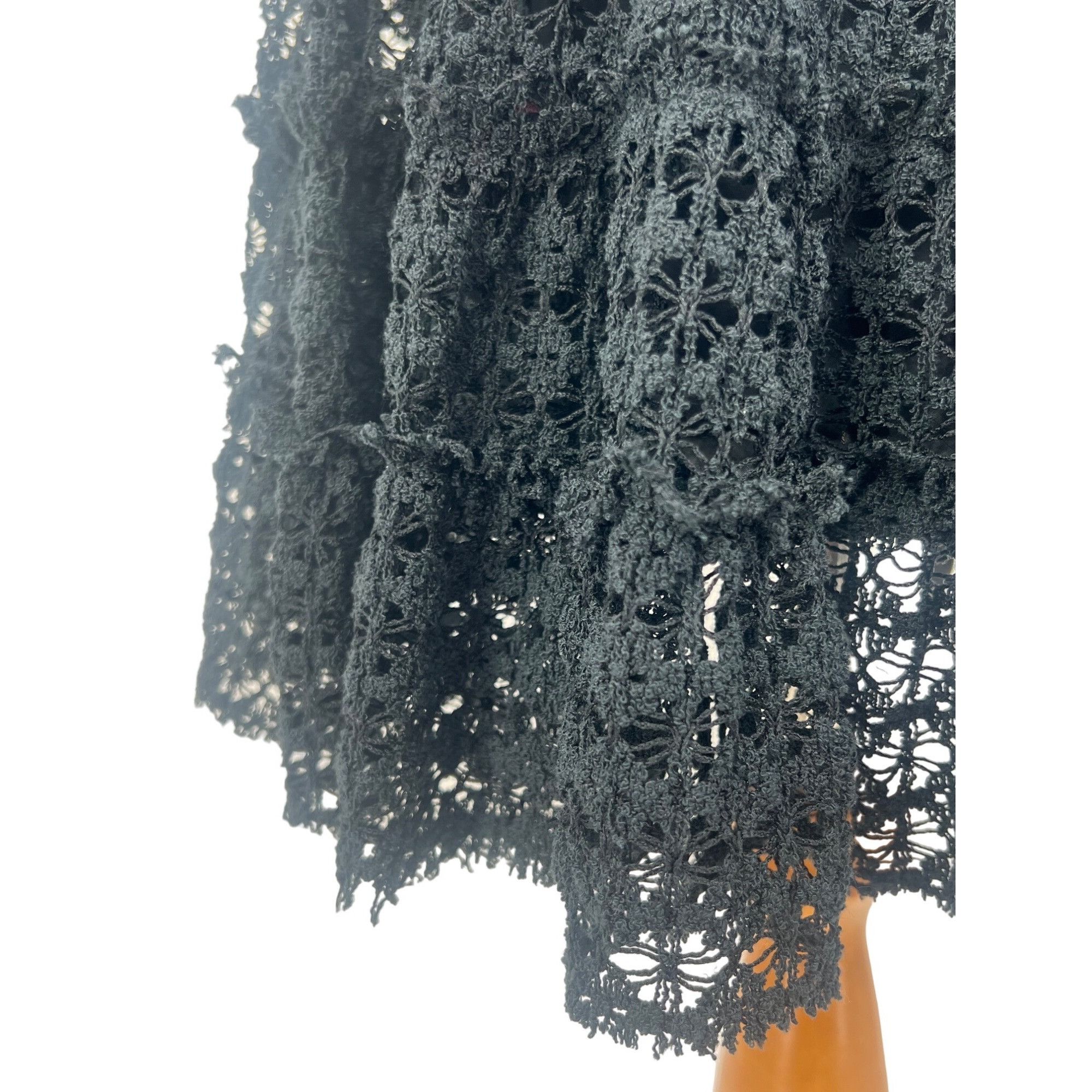 Free People VTG Free People Black Crochet Drop Waist Mini Dress| Whimsig Size M / US 6-8 / IT 42-44 - 13 Thumbnail