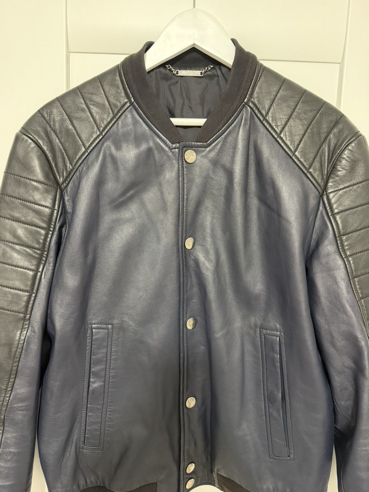 Versace Versace Biker Bomber Leather Jacket Gianni Versace Size US L / EU 52-54 / 3 - 7 Thumbnail