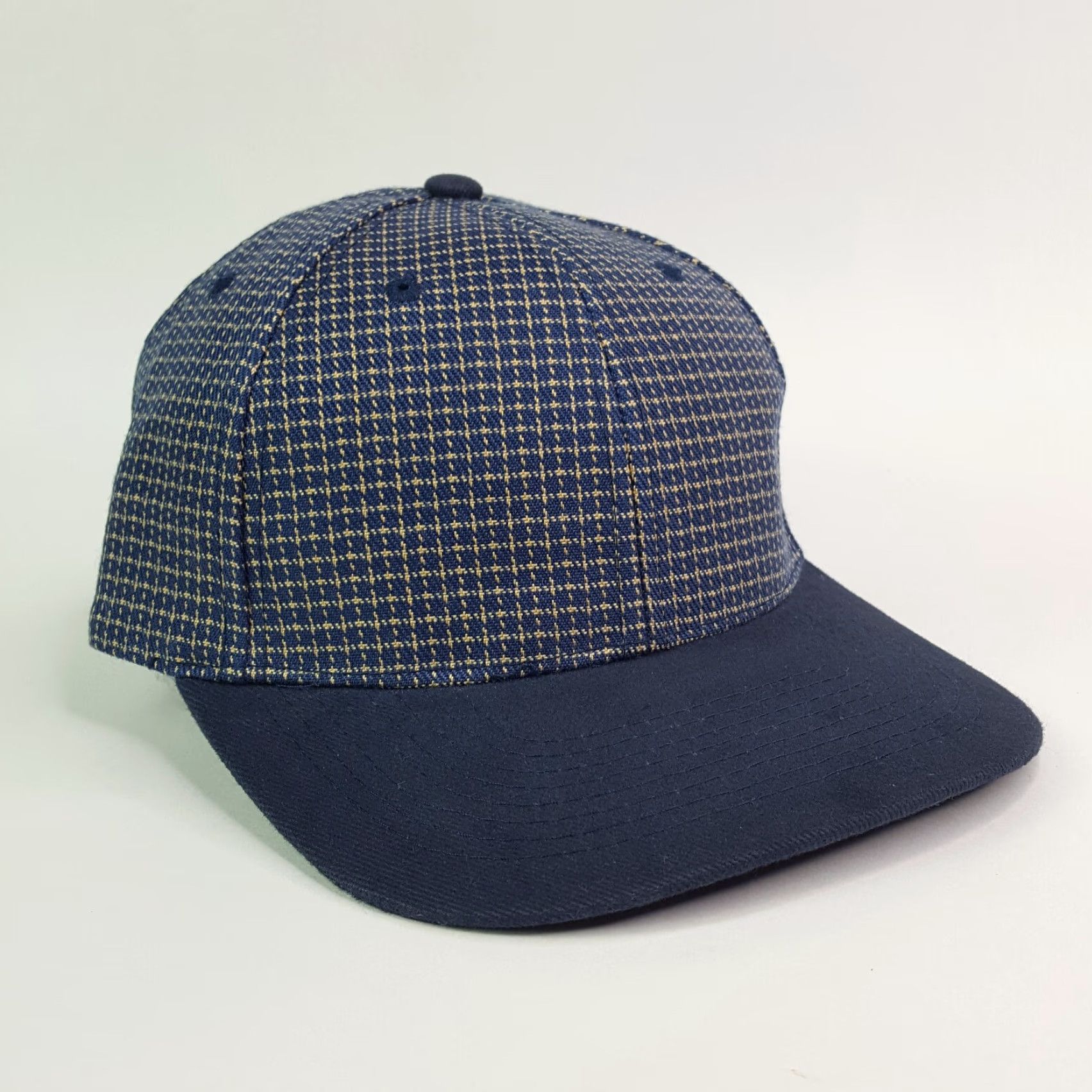 Vintage Vintage Blue Plaid Wool Adjustable Snapback Hat Baseball Cap Sports Size ONE SIZE - 3 Thumbnail