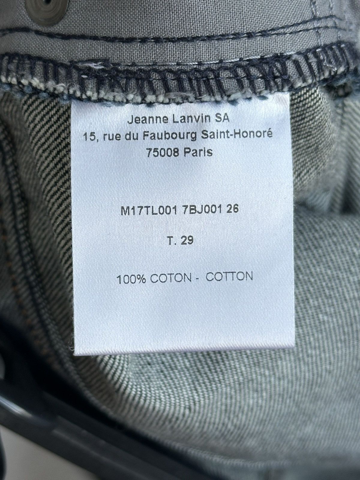 Lanvin Lanvin Paris Raw Denim Pants Jeans Slim Fit Brand New Size 29" - 14 Thumbnail