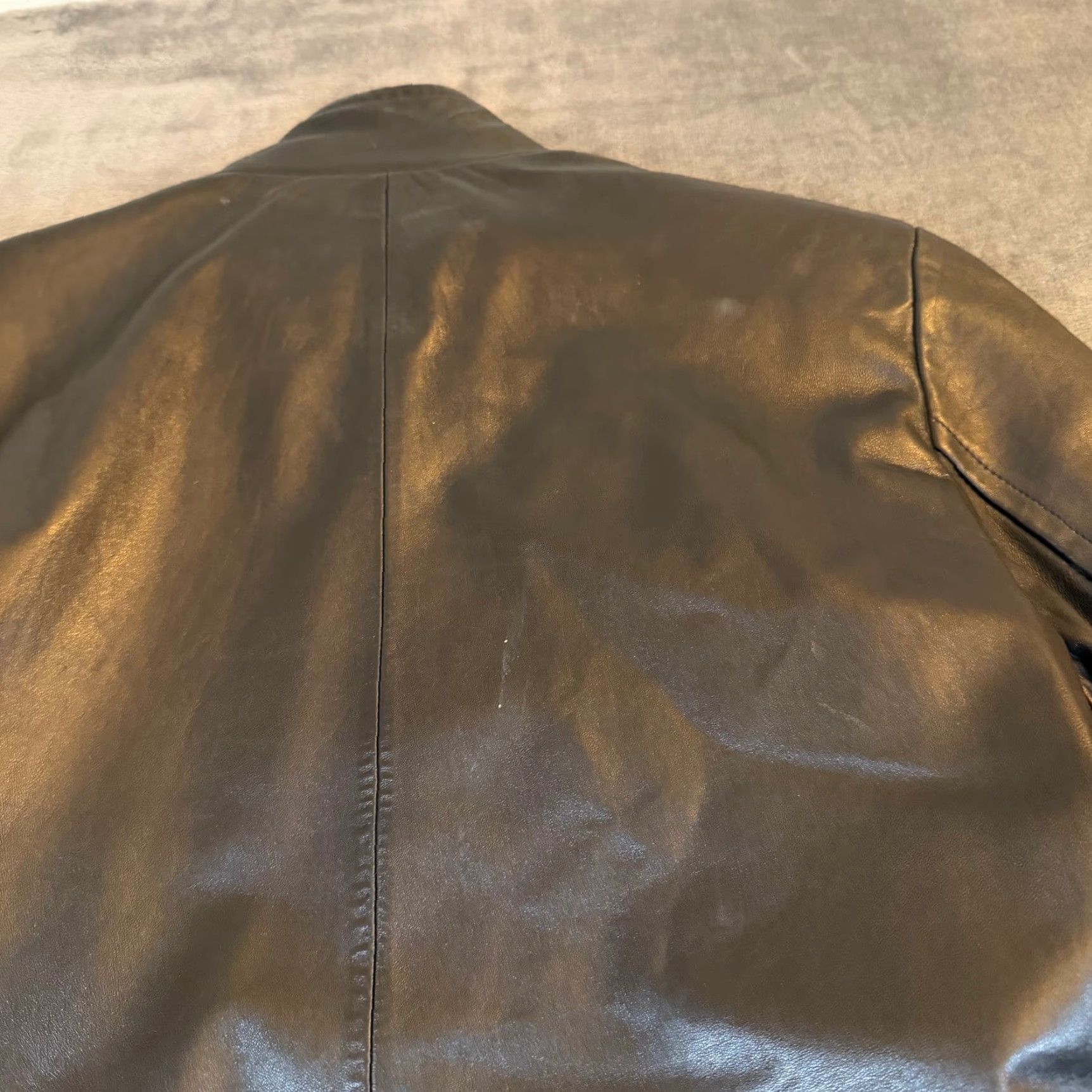 Worthington VINTAGE Worthington Black Genuine Lambskin Leather Full Zip Jacket Womens Size Large Size L / US 10 / IT 46 - 7 Thumbnail
