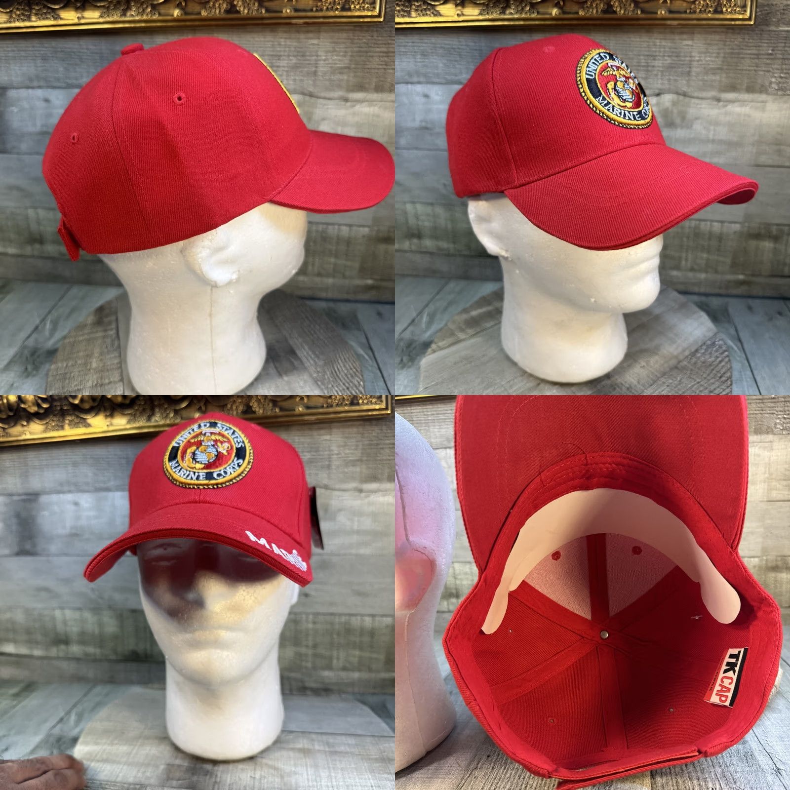 Vintage VINTAGE USMC Hat Red Embroidered Adjustable Cap New Size ONE SIZE - 8 Thumbnail