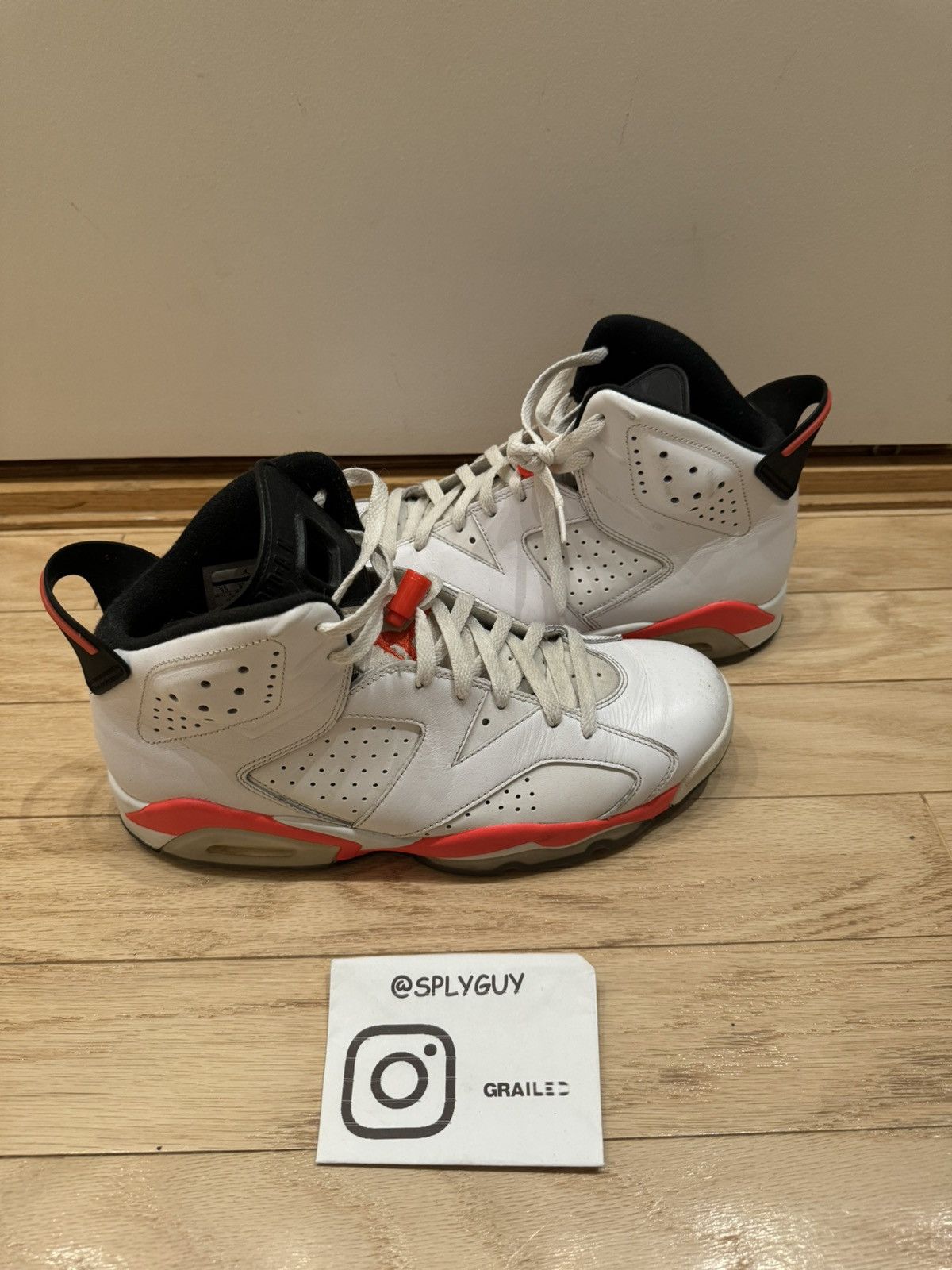 Jordan Brand × Nike Jordan 6 Infared White (2014) sz 10 Size US 10 / EU 43 - 2 Thumbnail