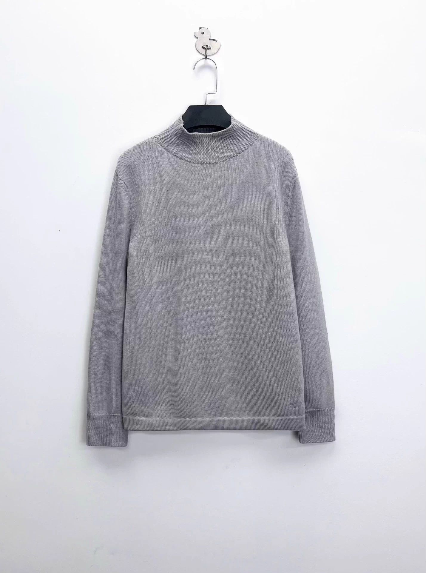 Gucci Gucci Gray Double G Embroidered T-neck Knit Sweater M Unisex Size M / US 6-8 / IT 42-44 - 1 Thumbnail